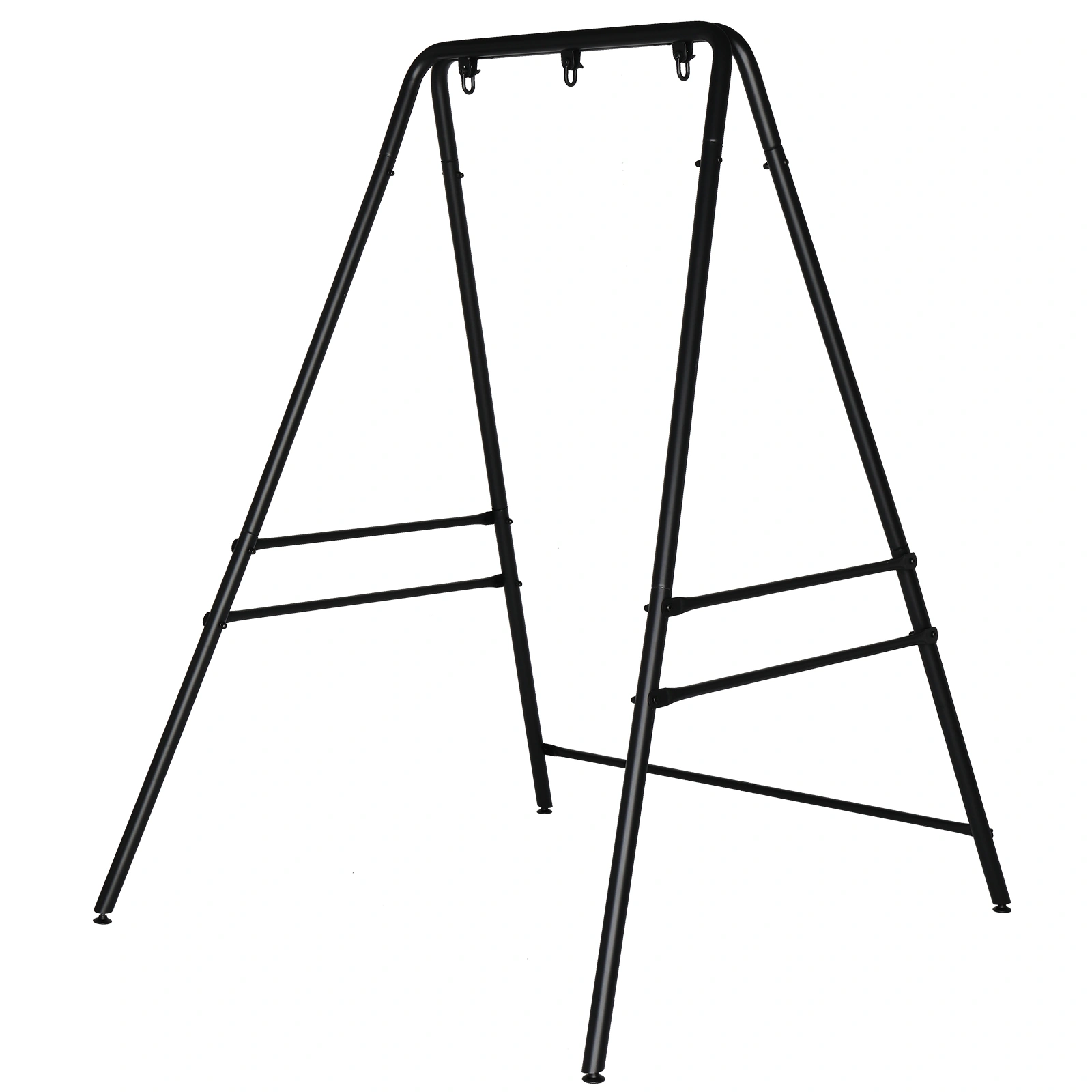 133*137*180cm Wrought Iron Four-Legged Standing 200kg Three Rings Hanging Chair Frame Black view 10