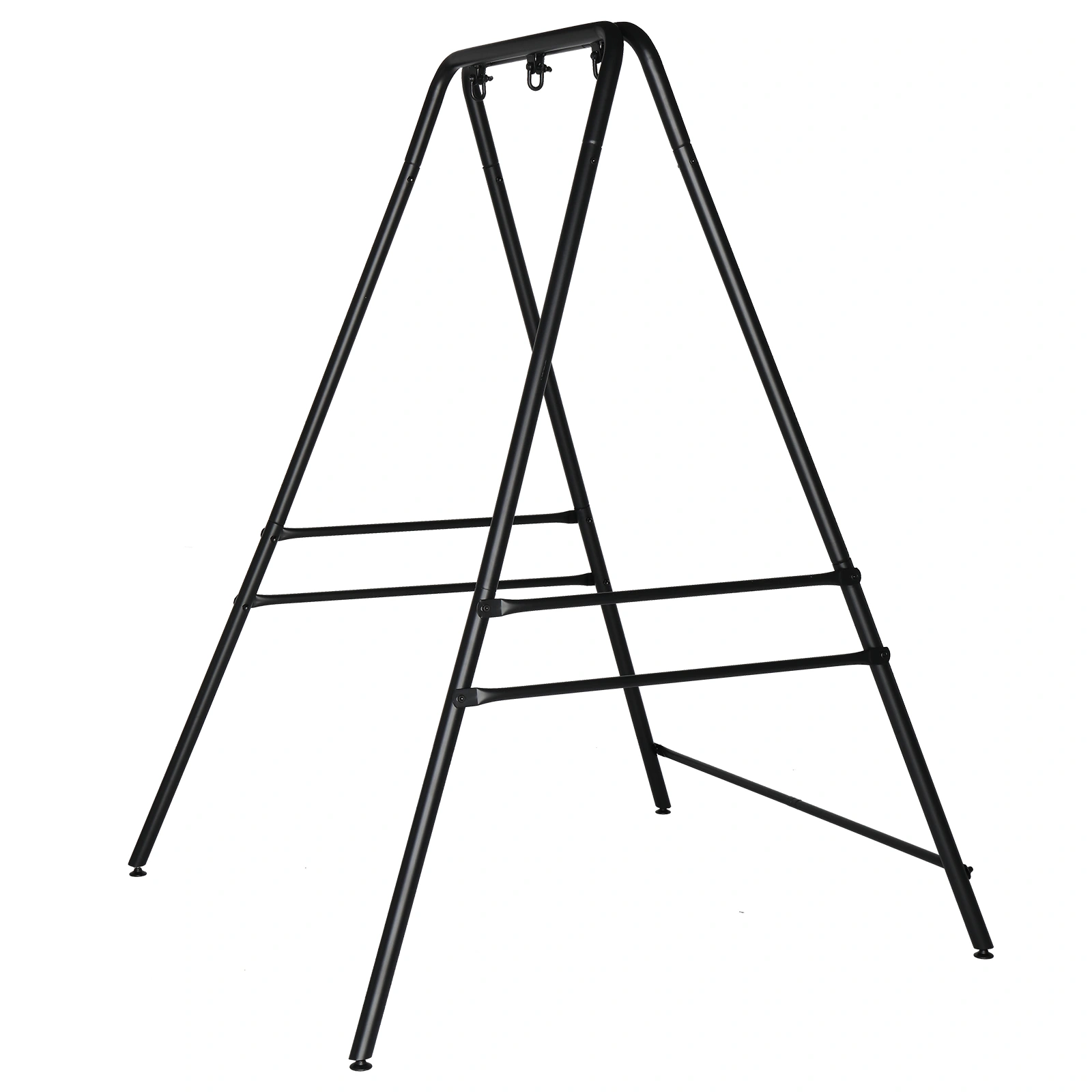 133*137*180cm Wrought Iron Four-Legged Standing 200kg Three Rings Hanging Chair Frame Black view 11