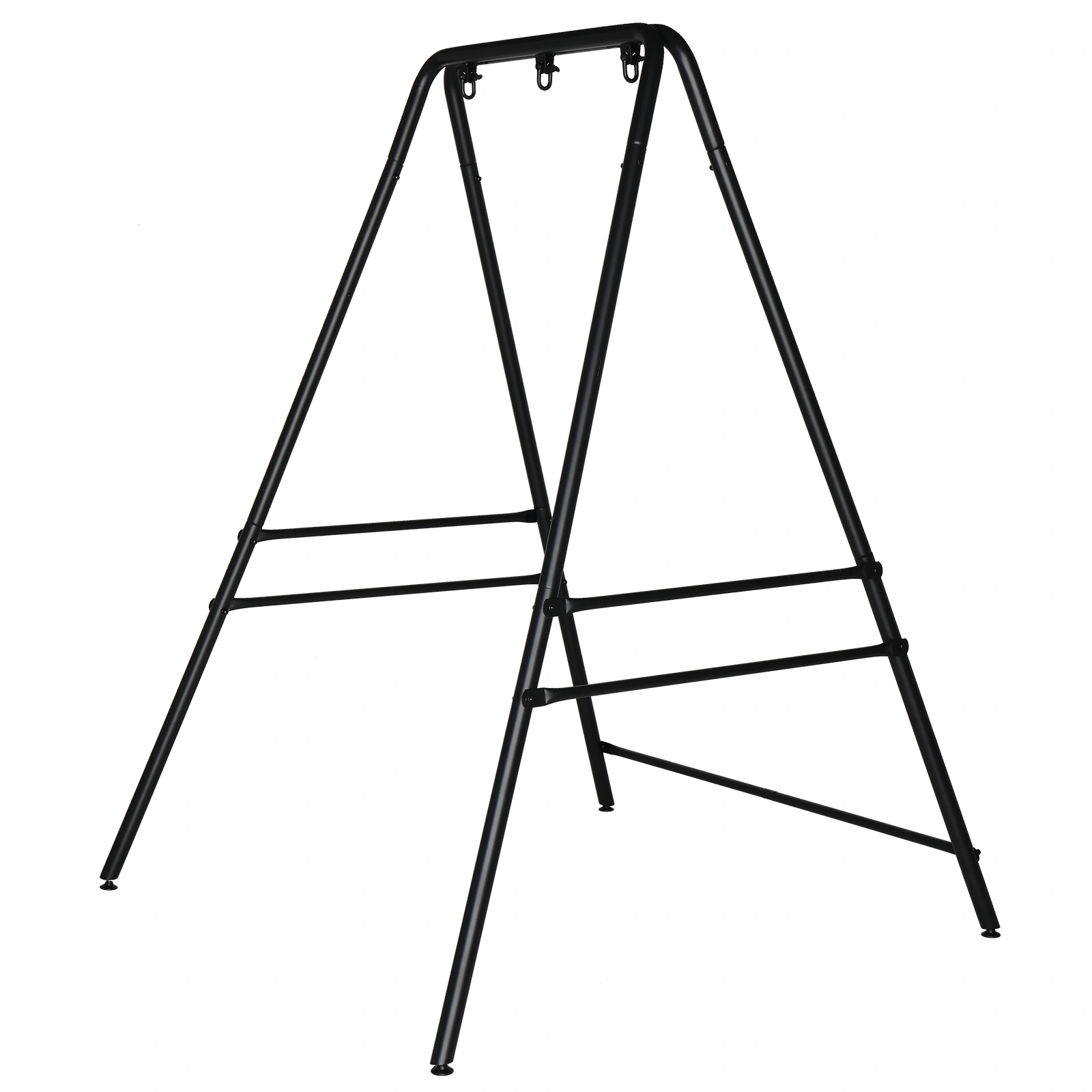 133*137*180cm Wrought Iron Four-Legged Standing 200kg Three Rings Hanging Chair Frame Black view 12