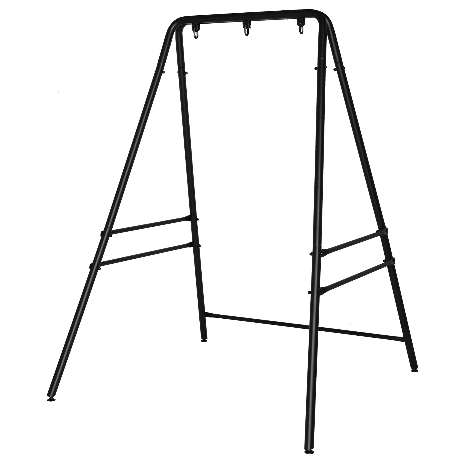 133*137*180cm Wrought Iron Four-Legged Standing 200kg Three Rings Hanging Chair Frame Black view 13