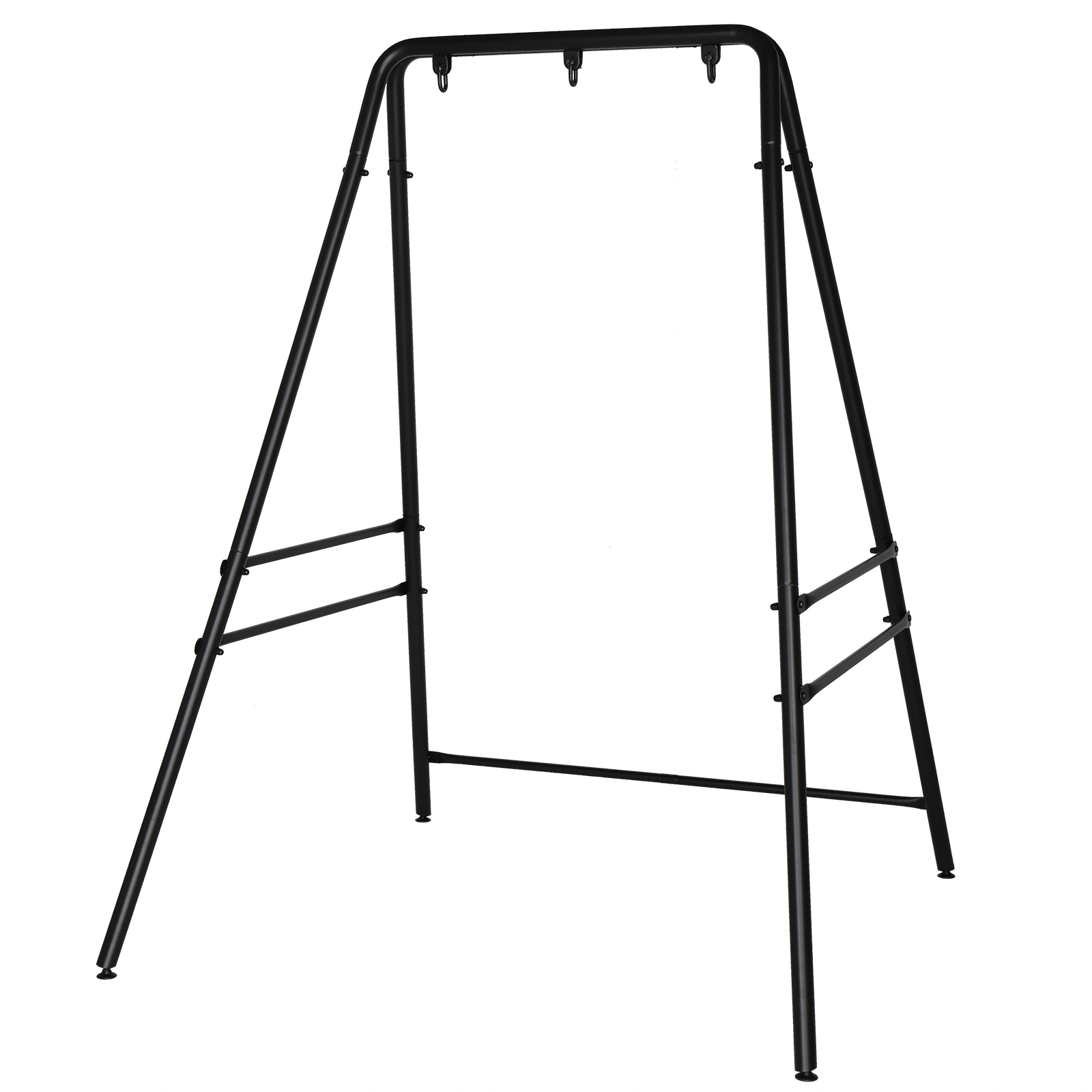 133*137*180cm Wrought Iron Four-Legged Standing 200kg Three Rings Hanging Chair Frame Black view 14