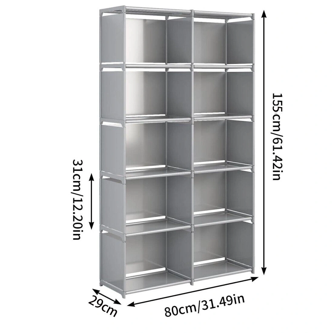 10 Cube Book Shelf Storage Organizer Modern Display Bookcase Unit Rack view 3