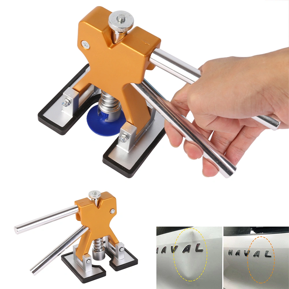 Car Dent Repair Kit, Paintless Dent Puller & Lifter Tool Set with 18 Tabs, Glue Gun & Bridge Strip for Auto Body Scratch Removal view 2