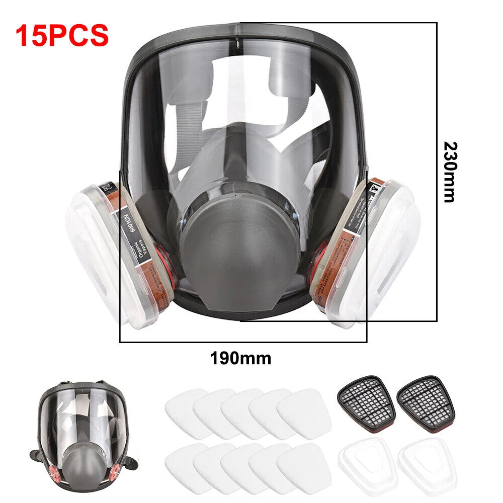 6800 Full Face Gas Mask Respirator - 15 IN 1 Chemical Vapor Paint Spray with 95% Filter view 5