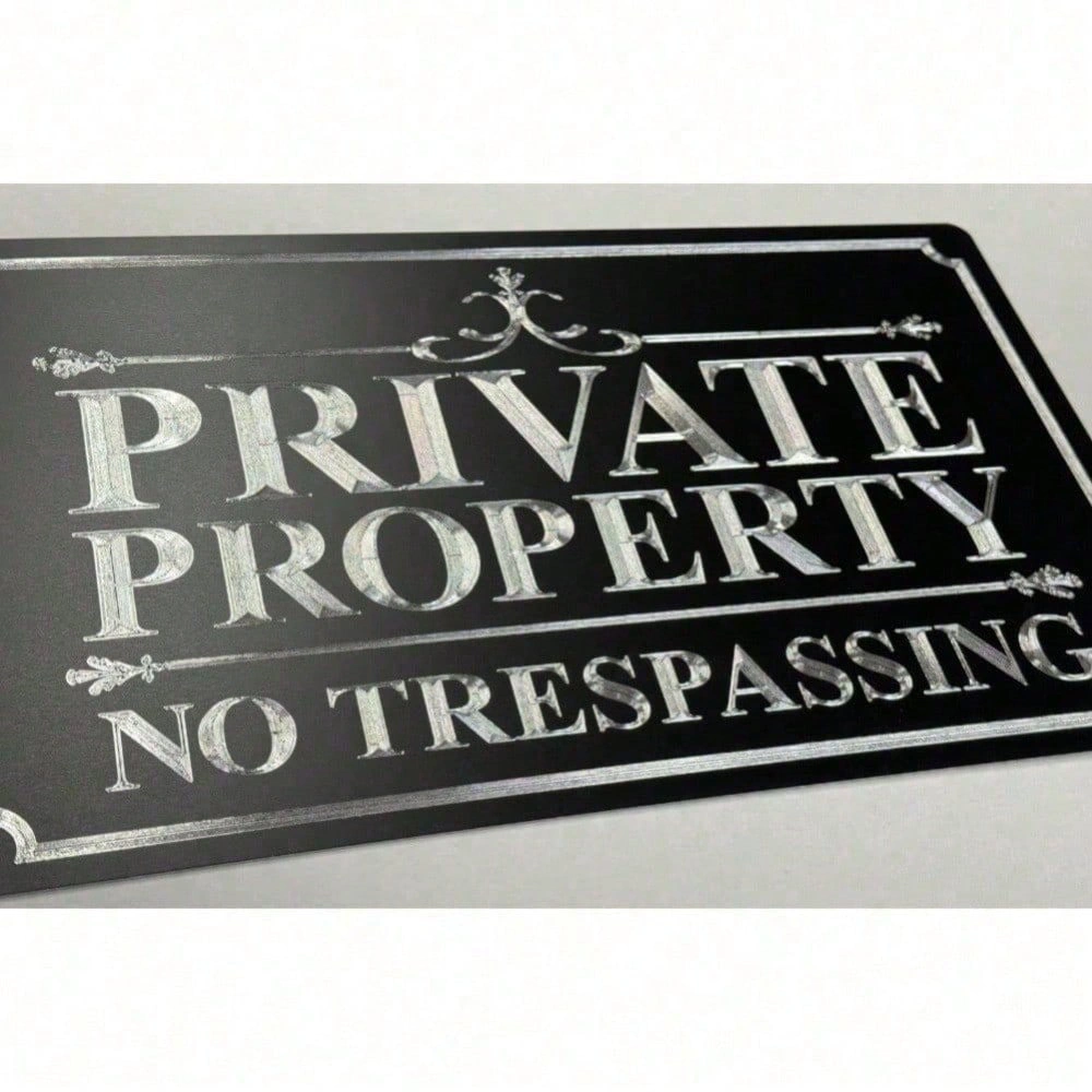 CIFbuy Private Property No Trespassing Sign Reflective Metal Weatherproof Outdoor Warning Sign 12x8 Inch (TikTok, temu pick-up service) view 6