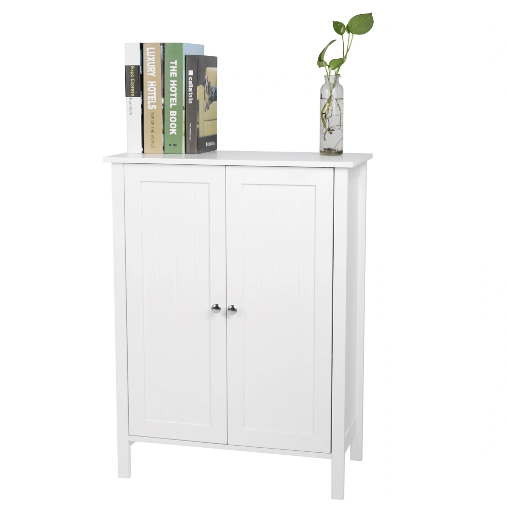 Double Door Bathroom Cabinet Wall-Mount Storage Organizer White