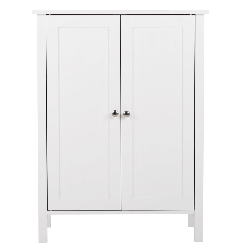 Double Door Bathroom Cabinet Wall-Mount Storage Organizer White view 3