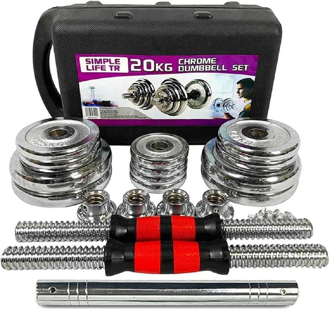Adjustable Dumbbell Set Home Gym Cast Iron Barbell Sets with Carry Box 44lbs Office Bedroom Workout Dumbbells for Men and Women view 6