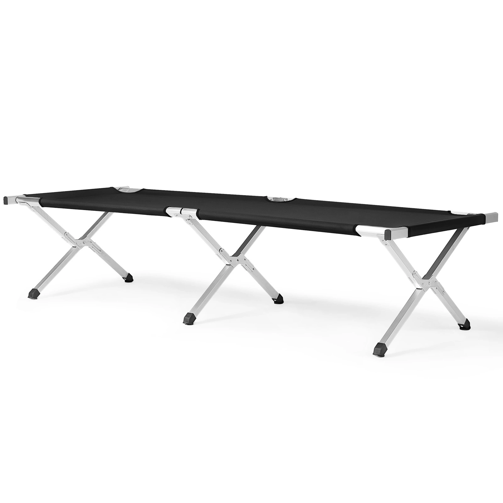 Portable Folding Camping Cot with Carrying Bag Army Black view 4