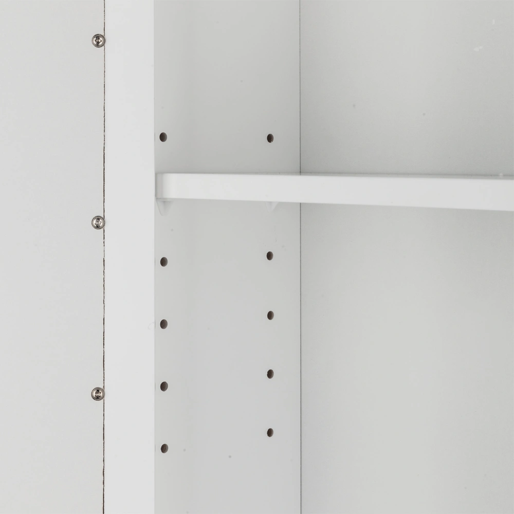 3-tier Single Door Mirror Indoor Bathroom Wall Mounted Cabinet Shelf White view 16