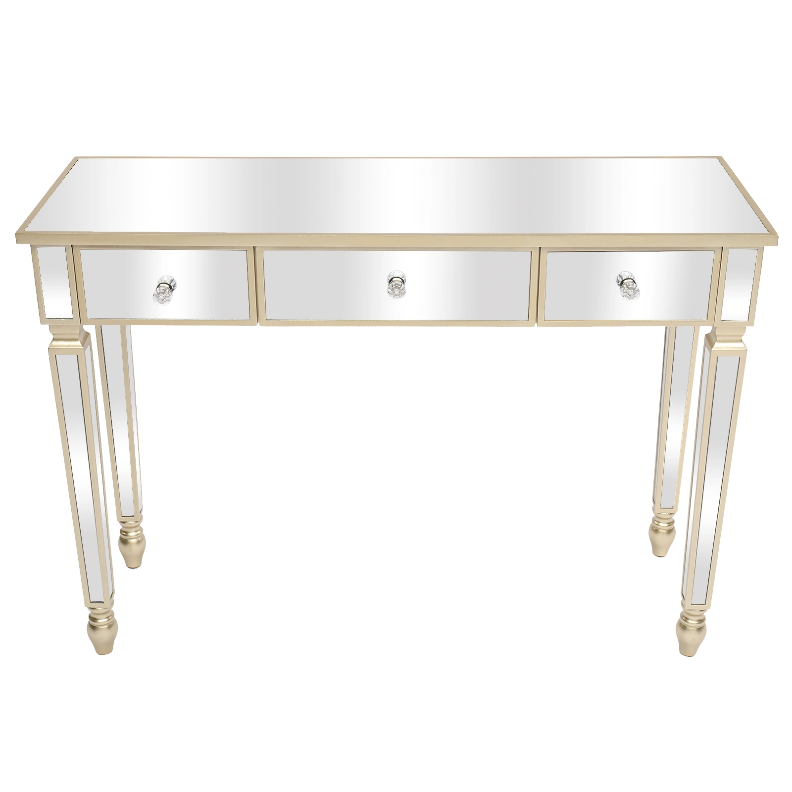 Three Drawers Mirror Table Dressing Table Console Table view 3