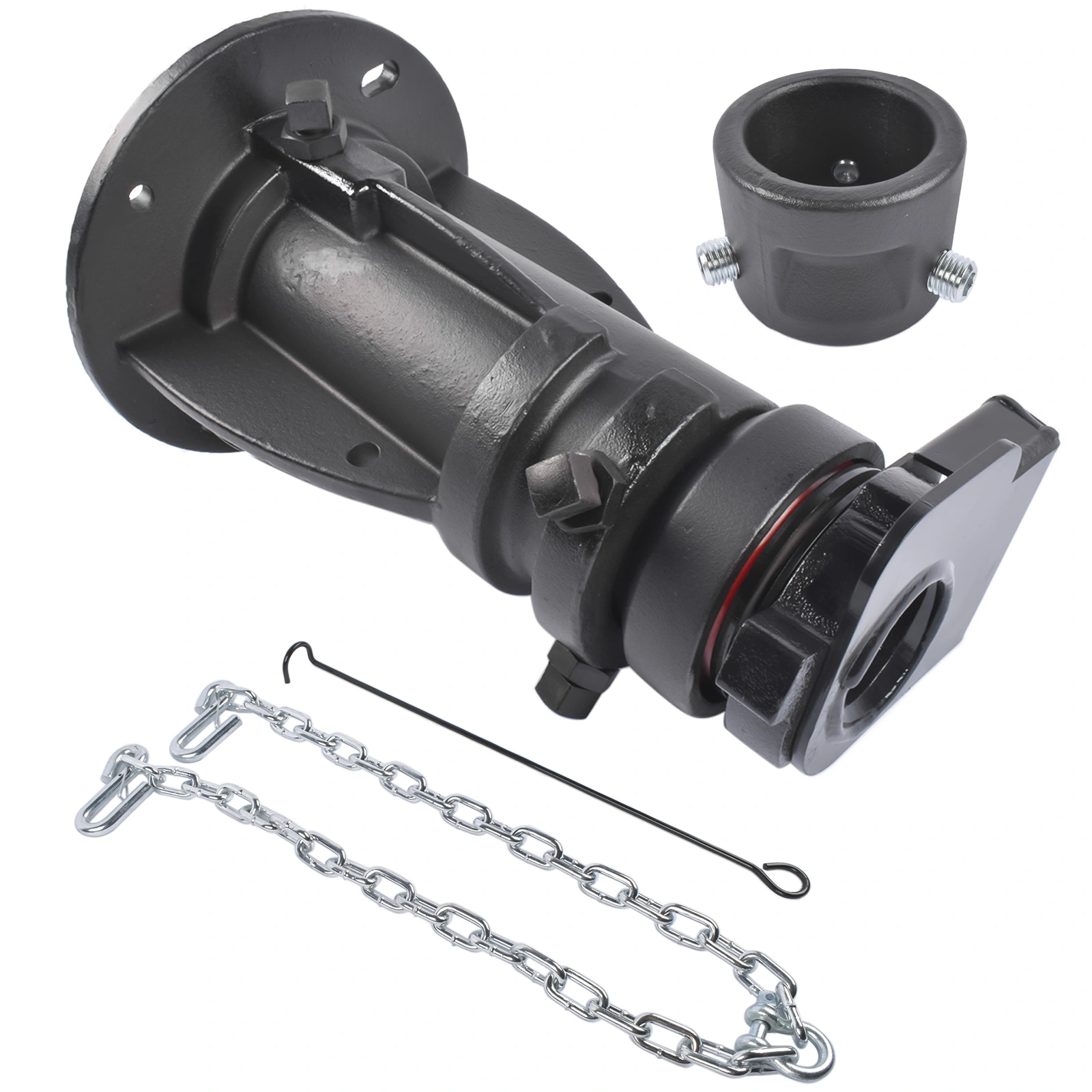 Adjustable 5th-Wheel-to-Gooseneck Adapter 12"-16" - 20,000 lb Cushioned for RV Trailer Camper, #C5G1216 view 3
