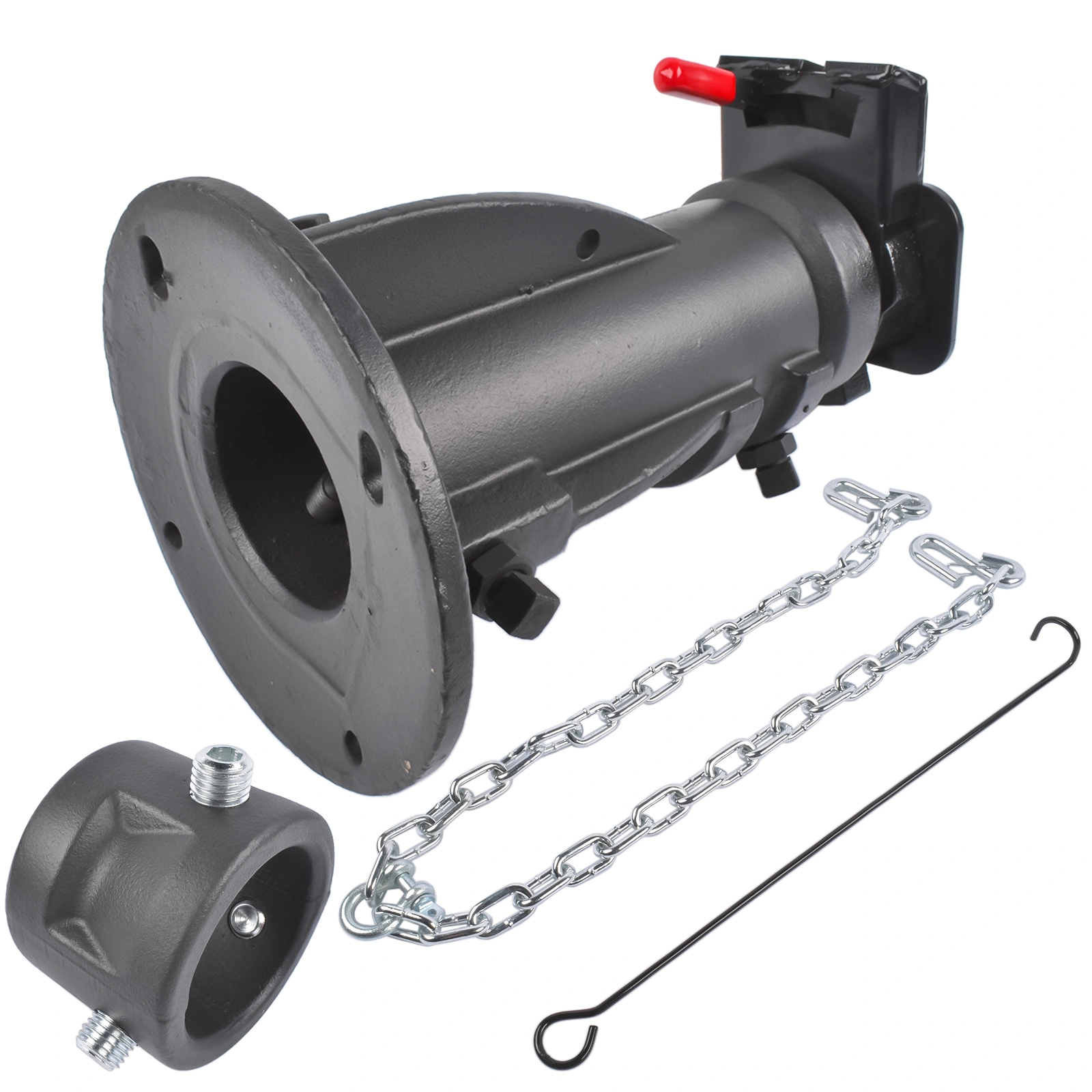 Adjustable 5th-Wheel-to-Gooseneck Adapter 12"-16" - 20,000 lb Cushioned for RV Trailer Camper, #C5G1216 view 5