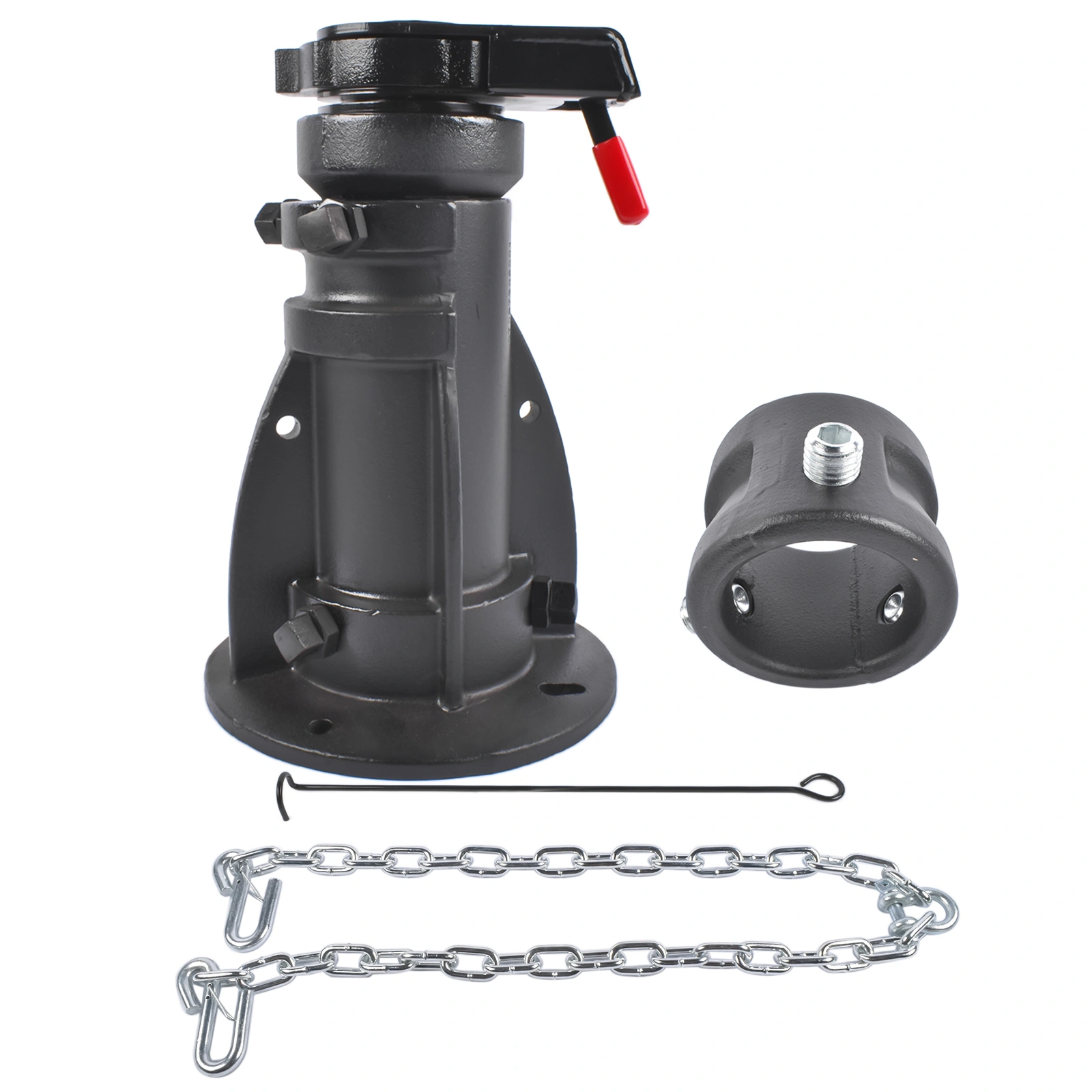 Adjustable 5th-Wheel-to-Gooseneck Adapter 12"-16" - 20,000 lb Cushioned for RV Trailer Camper, #C5G1216 view 6