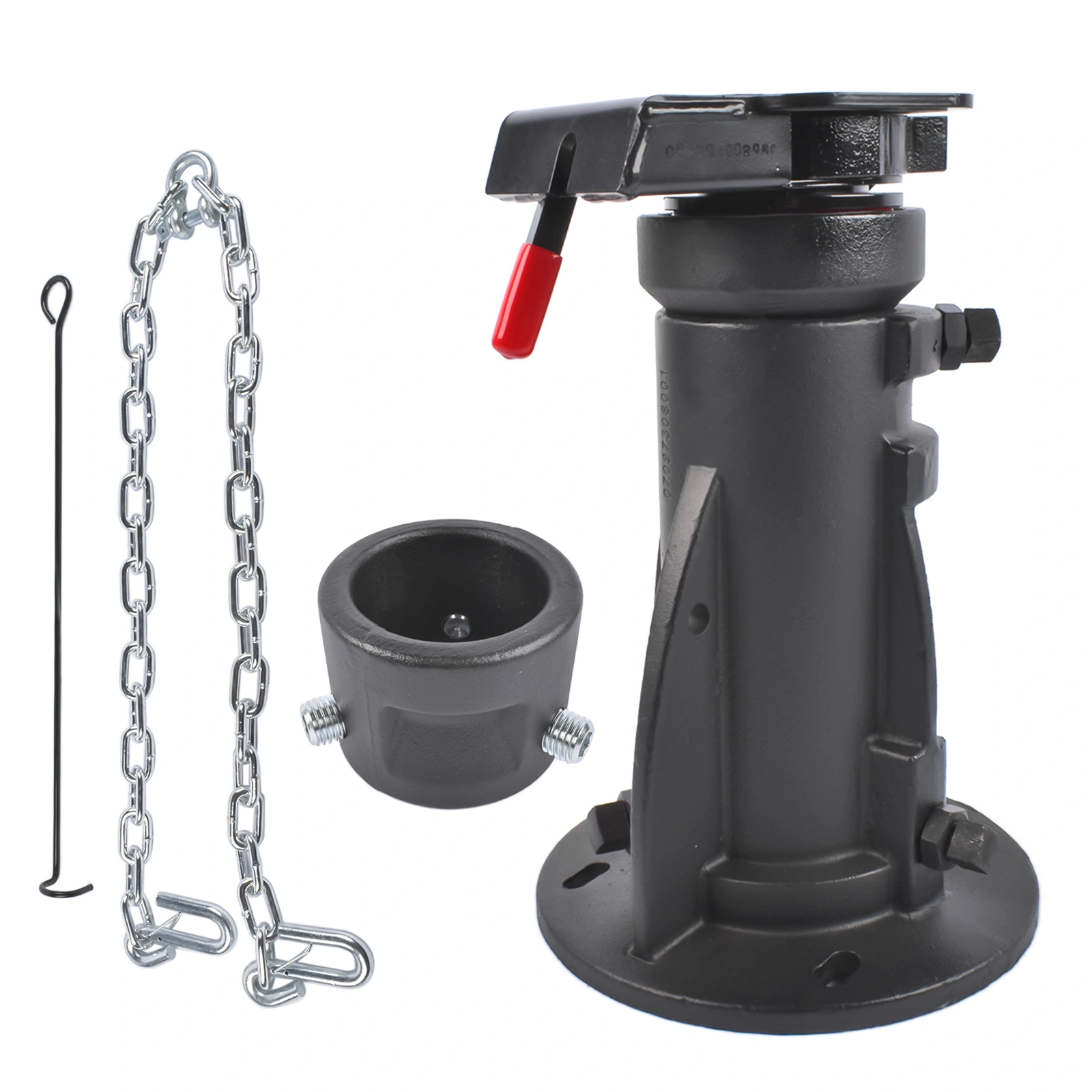 Adjustable 5th-Wheel-to-Gooseneck Adapter 12"-16" - 20,000 lb Cushioned for RV Trailer Camper, #C5G1216 view 8