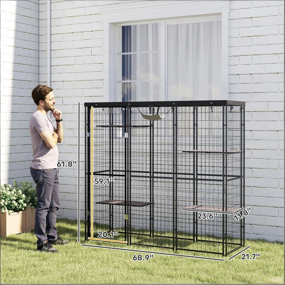 Pet Cat Cage with Door for Indoor Small Animal Housing view 7