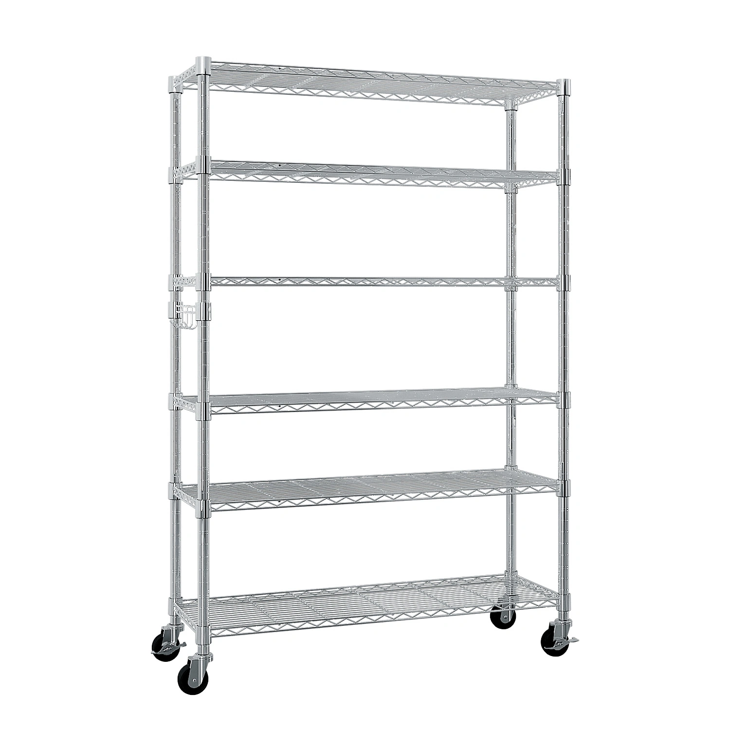 6-Tier disassembly and free assembly NSF-Certified Steel Wire Shelving with Wheels view 11