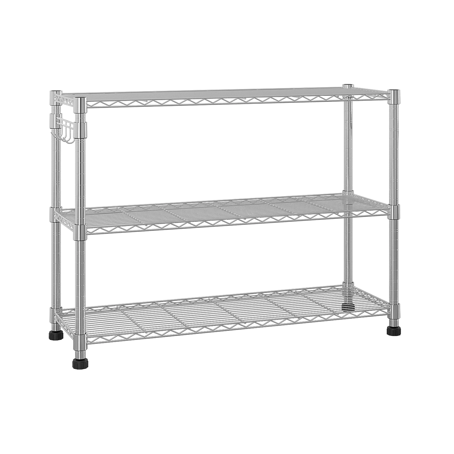 6-Tier disassembly and free assembly NSF-Certified Steel Wire Shelving with Wheels view 2