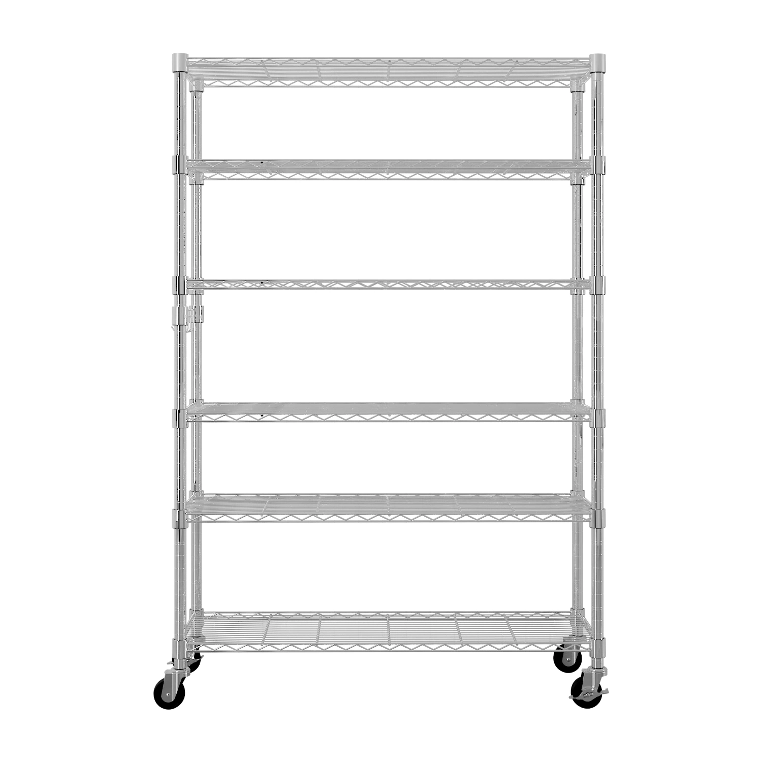 6-Tier disassembly and free assembly NSF-Certified Steel Wire Shelving with Wheels view 6
