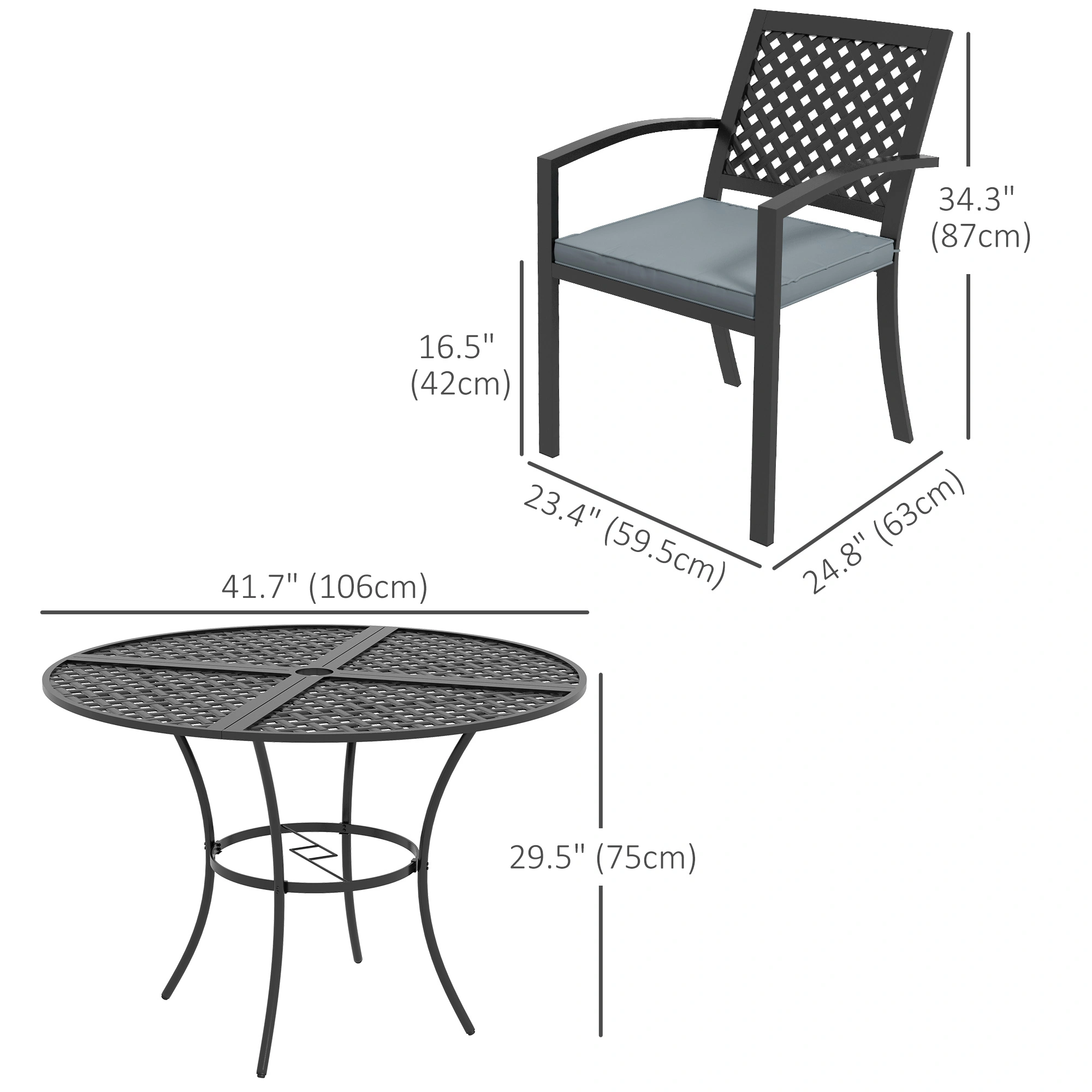 Outdoor Rocking Chair for Garden Patio - Resin Wicker Rocker Chair All-Weather Seating view 3