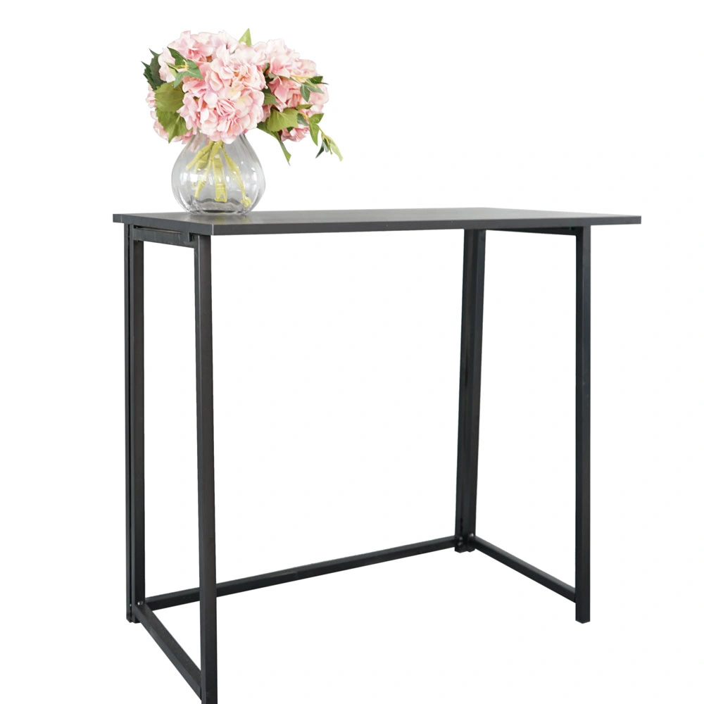 Collapsible Computer Desk, Simple Black Folding Study Table, Space Saving view 2