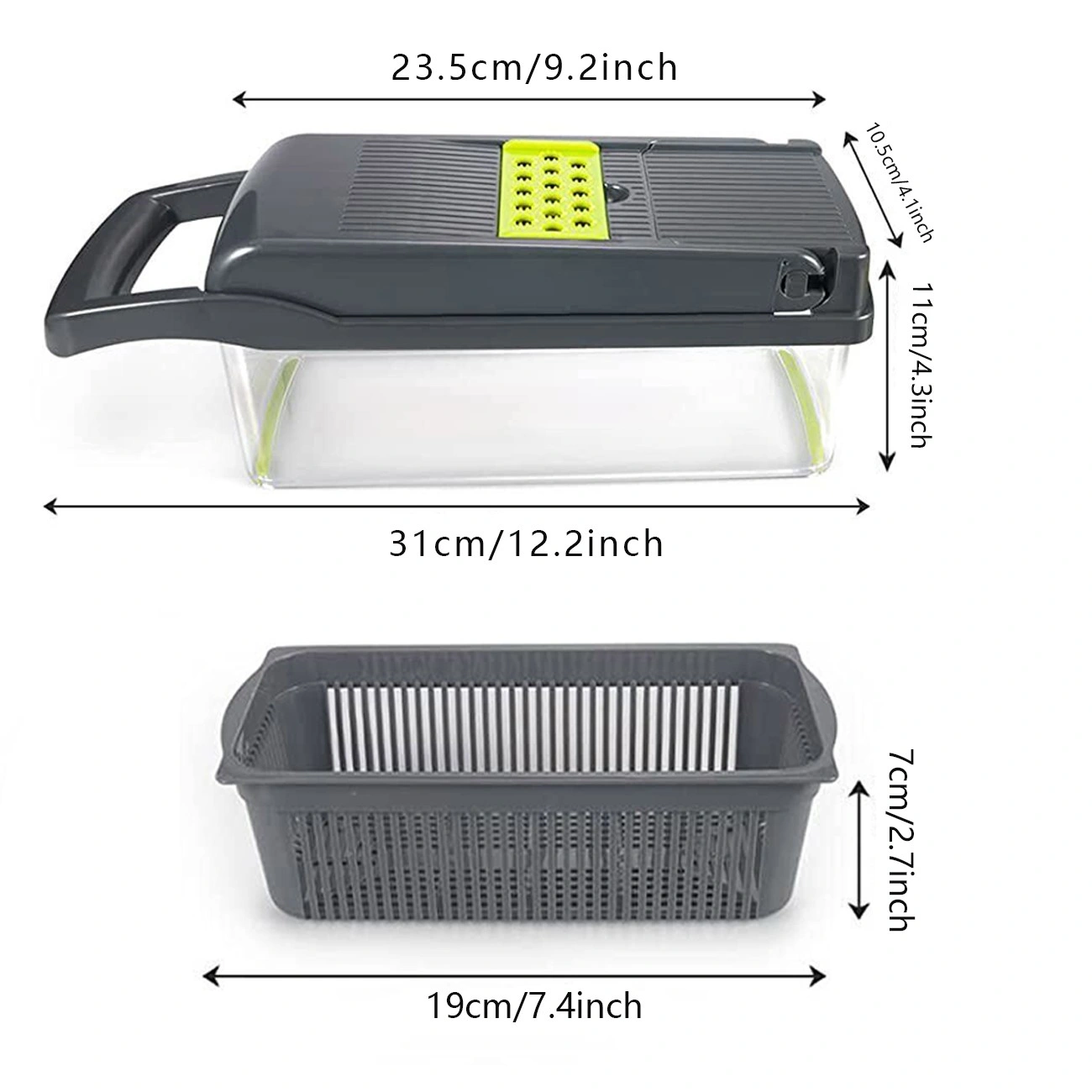 15-in-1 Vegetable Chopper - Fruit Onion Dicer & Food Slicer Kitchen Cutter Set view 3