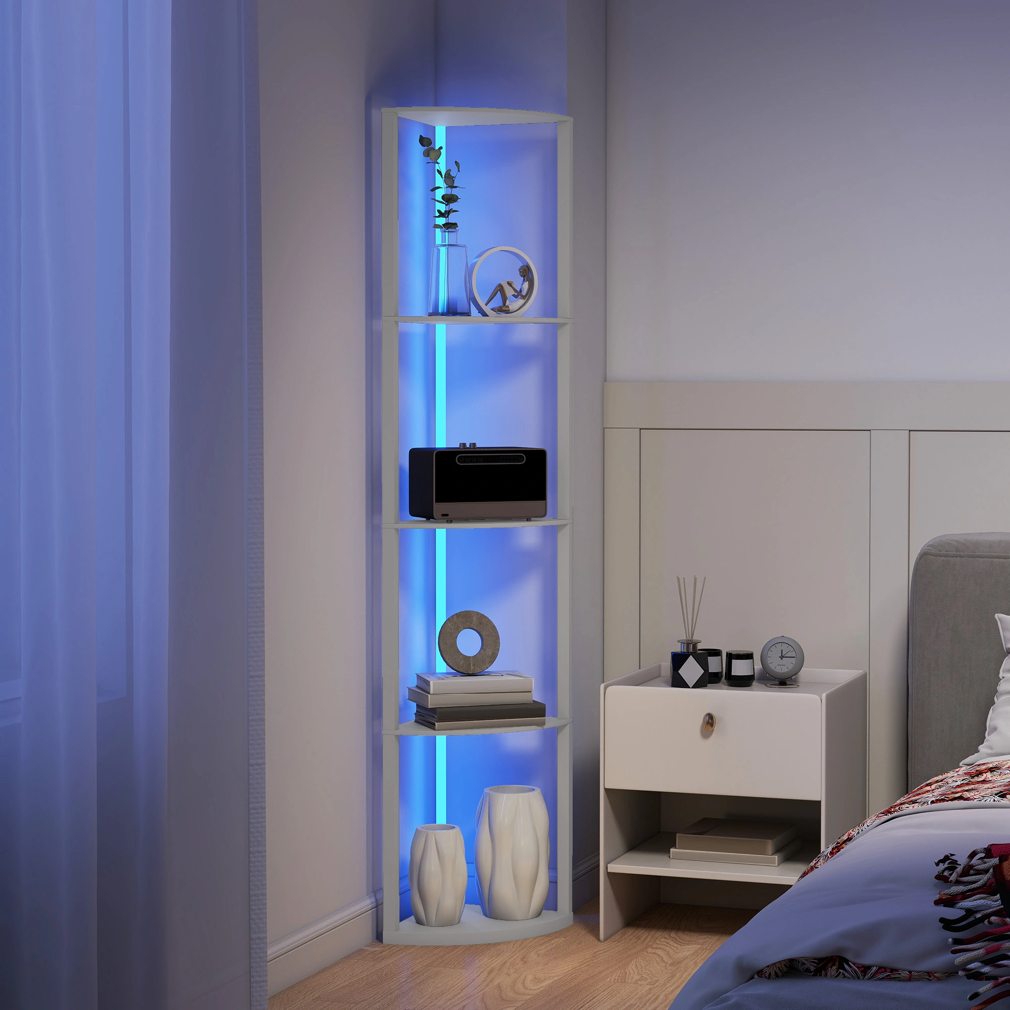 Modern Floor Lamp, Tall Standing Lamp with LED Light for Living Room, Bedroom, Office, Read Floor Lighting view 4