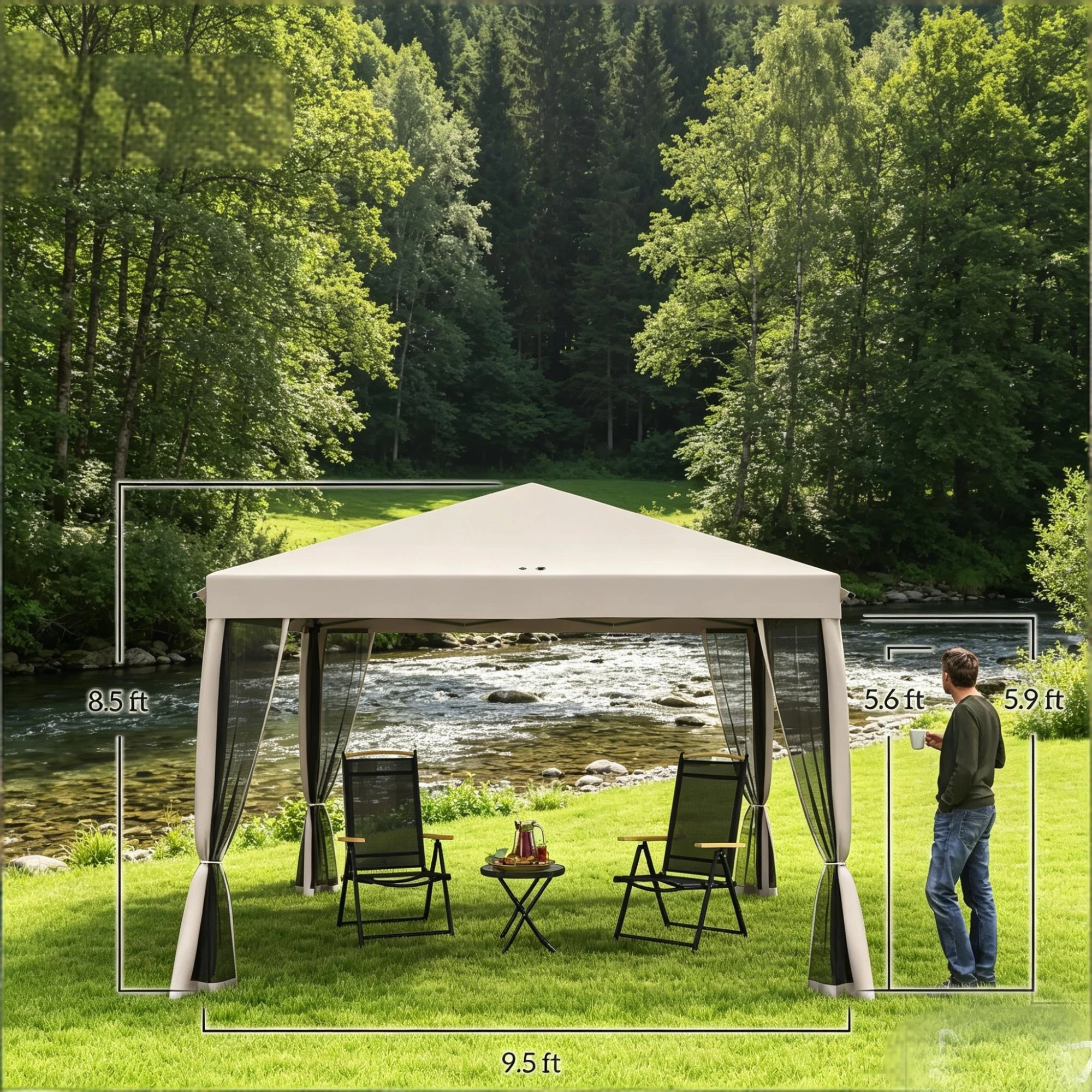 Pop Up Canopy Tent with Netting view 7