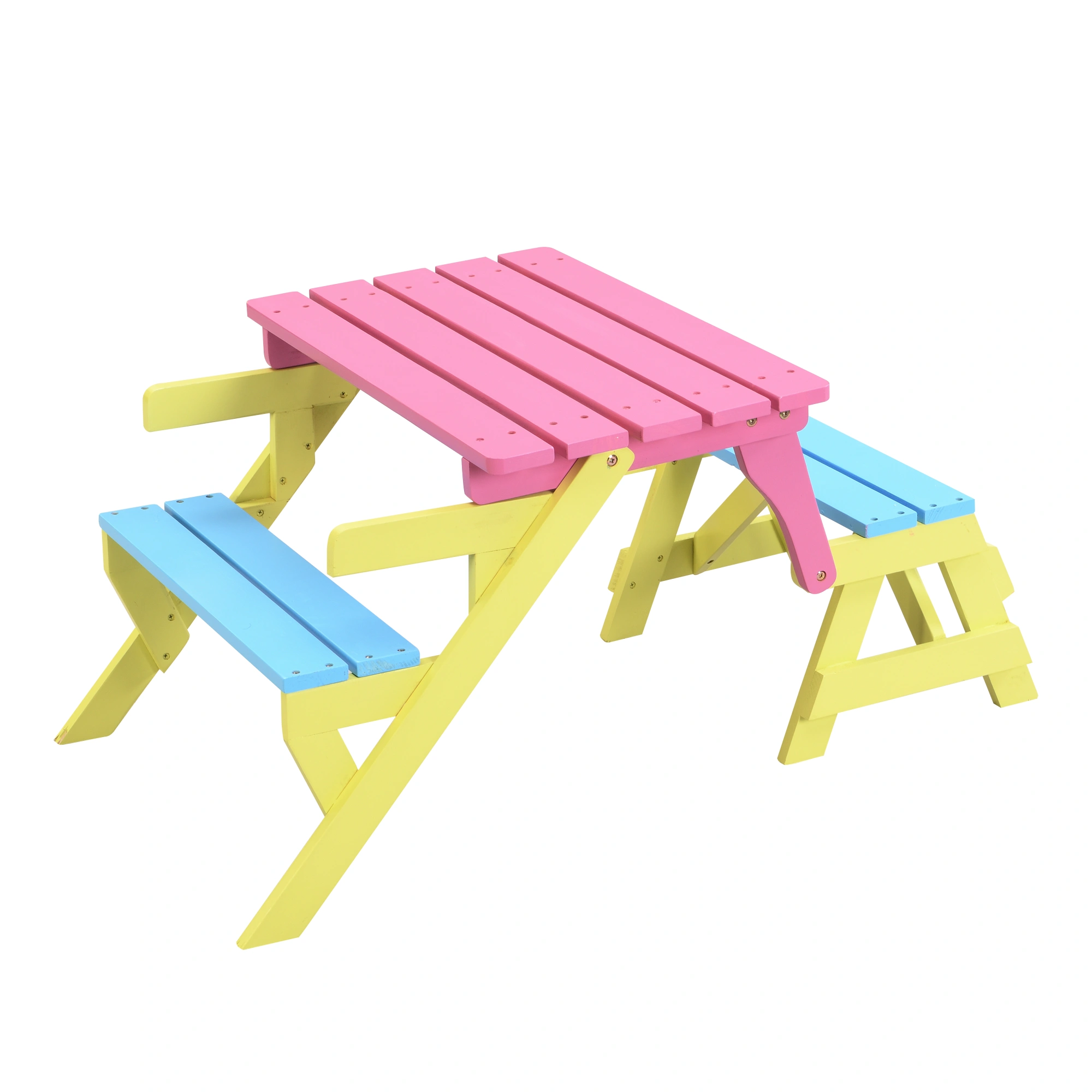 Kids Multi-Function Arm Chair Table with 2 Benches All-in-One Convertible Set view 8