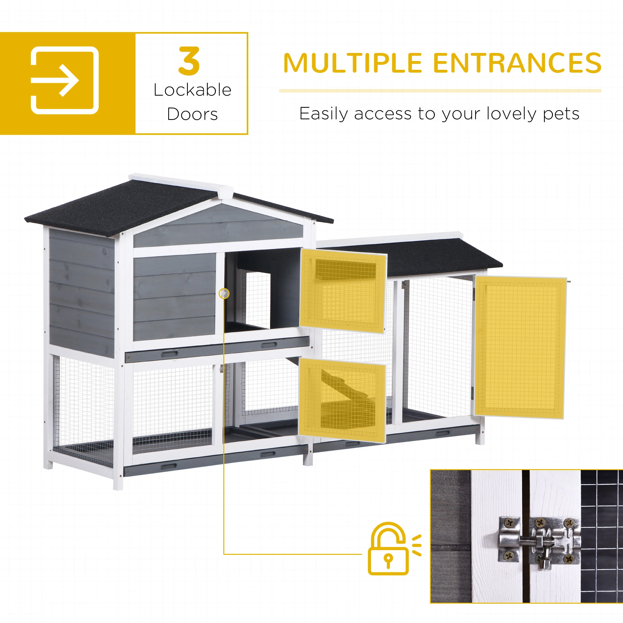 Small Animal Playpen Cage Indoor Outdoor Exercise Pen for Hamster Rabbit Guinea Pig Pet Catio view 3
