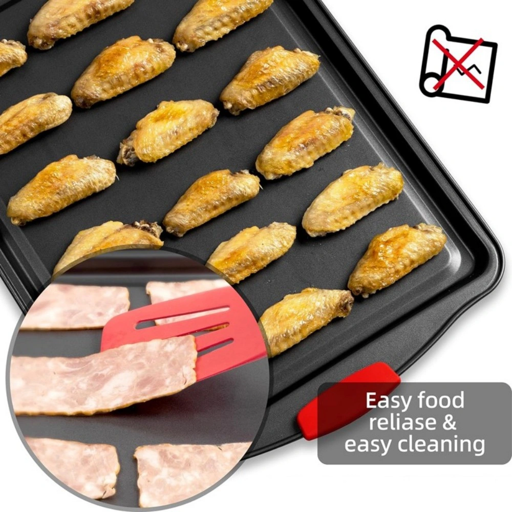 5 Piece Non-Stick Baking Tray Set, Premium Oven Sheets for Roasting & Baking view 5