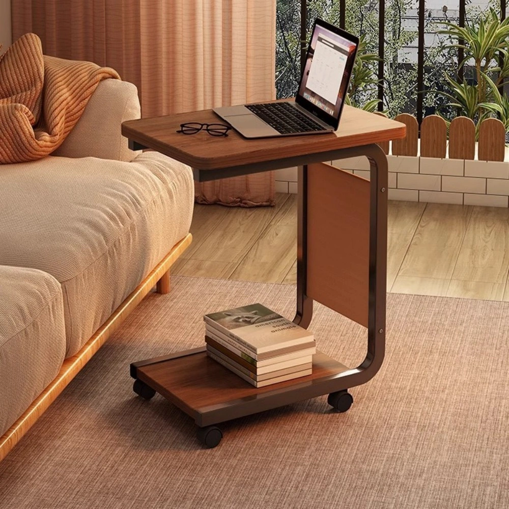 C Shaped Side Table Coffee End Table for Sofa Living Room Bedside Table UK