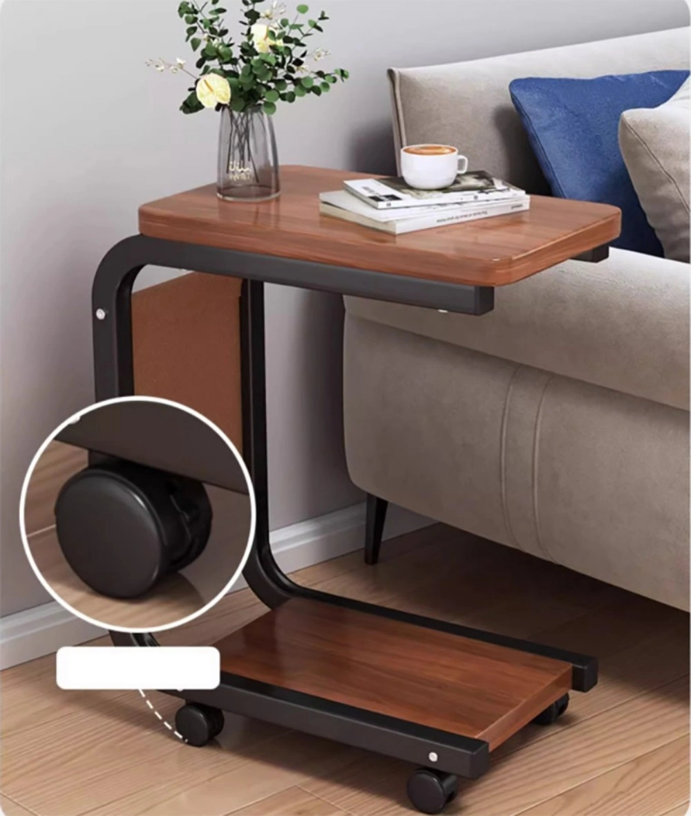 C Shaped Side Table Coffee End Table for Sofa Living Room Bedside Table UK view 3