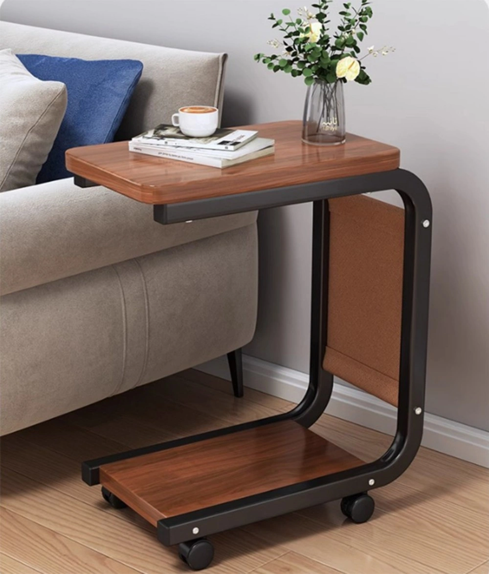 C Shaped Side Table Coffee End Table for Sofa Living Room Bedside Table UK view 5