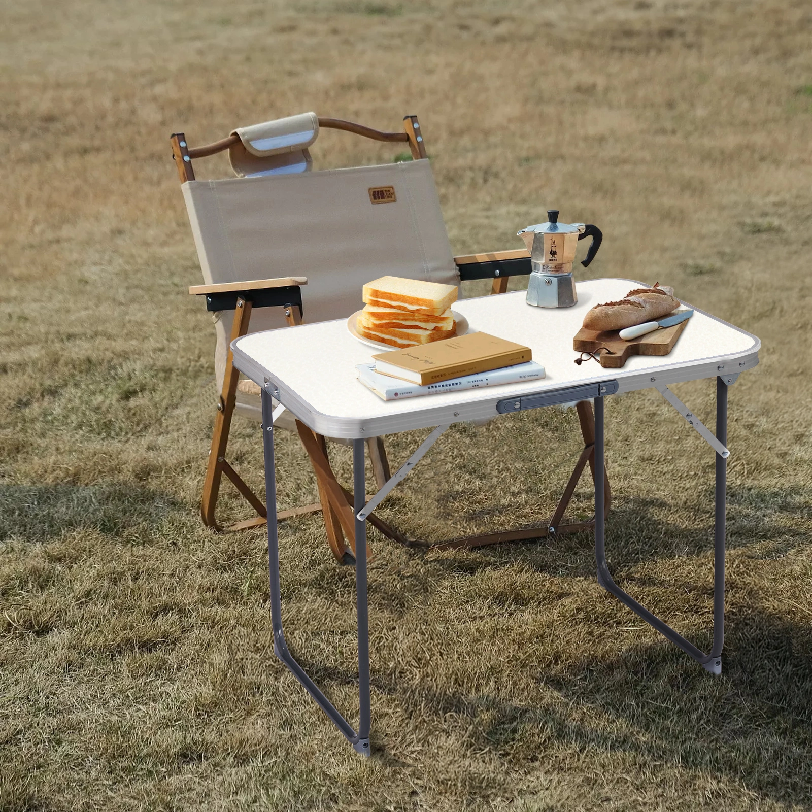 Aluminum Camping Folding Table 70x50x60cm Portable Outdoor Picnic Table with Carry Bag view 3