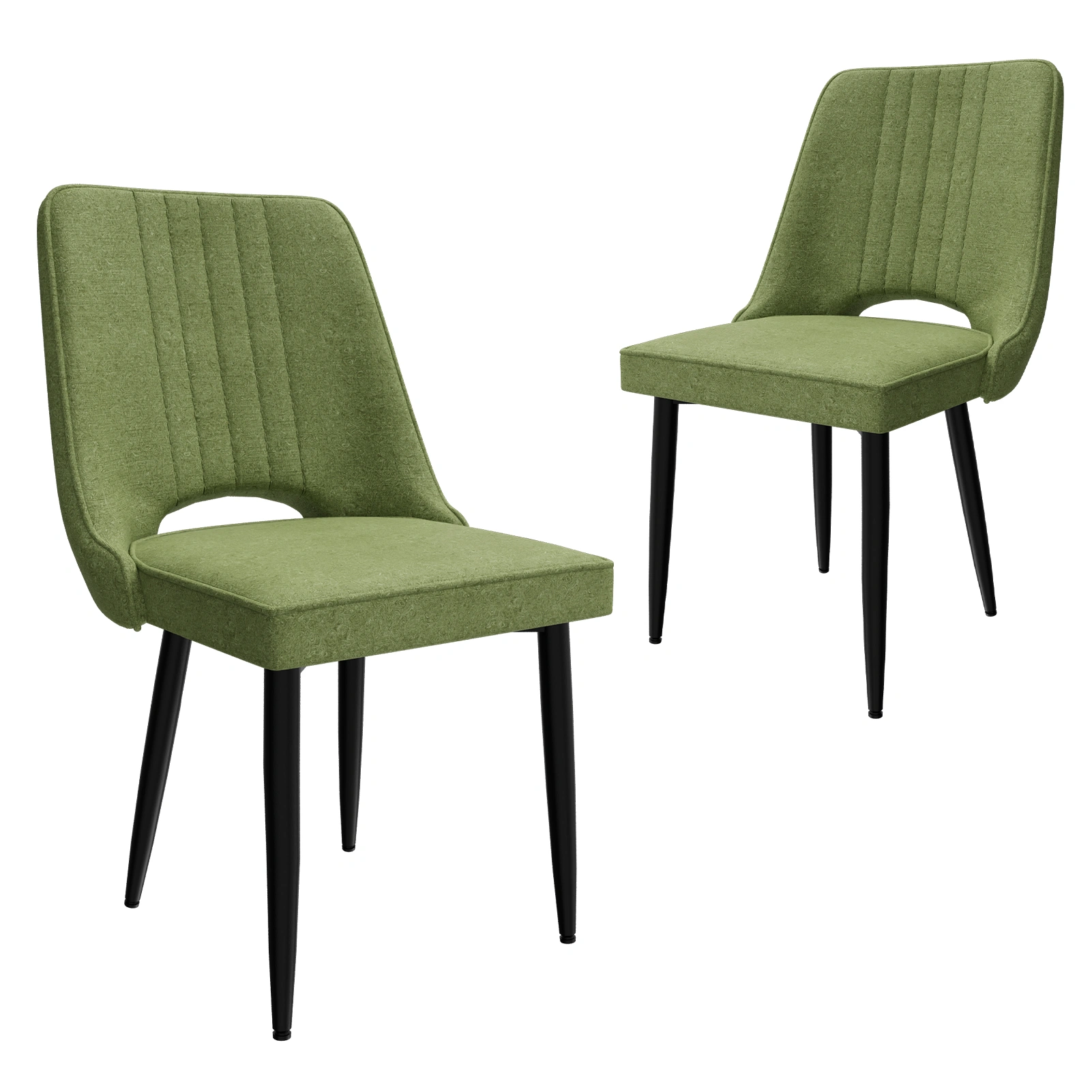 Set of 2 Dining Chairs, PU Leather Kitchen Chair with Backrest, Dining Room Chairs for Living Room, Lounge, Counter Height
