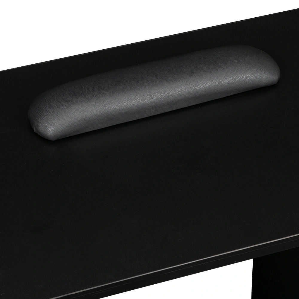 Double Edged Manicure Nail Table with Drawer Black view 15