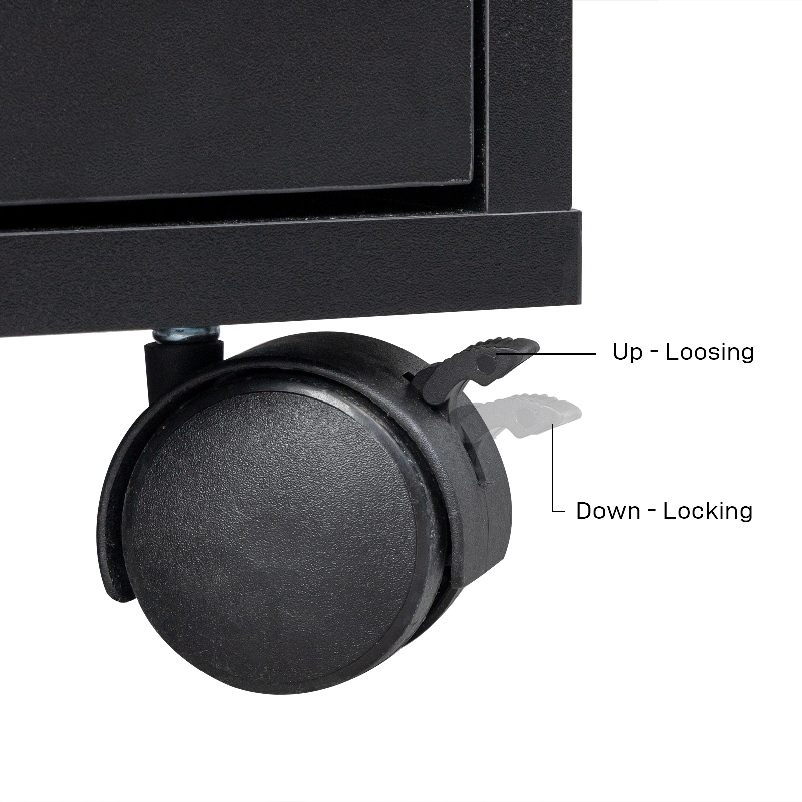 Double Edged Manicure Nail Table with Drawer Black view 34