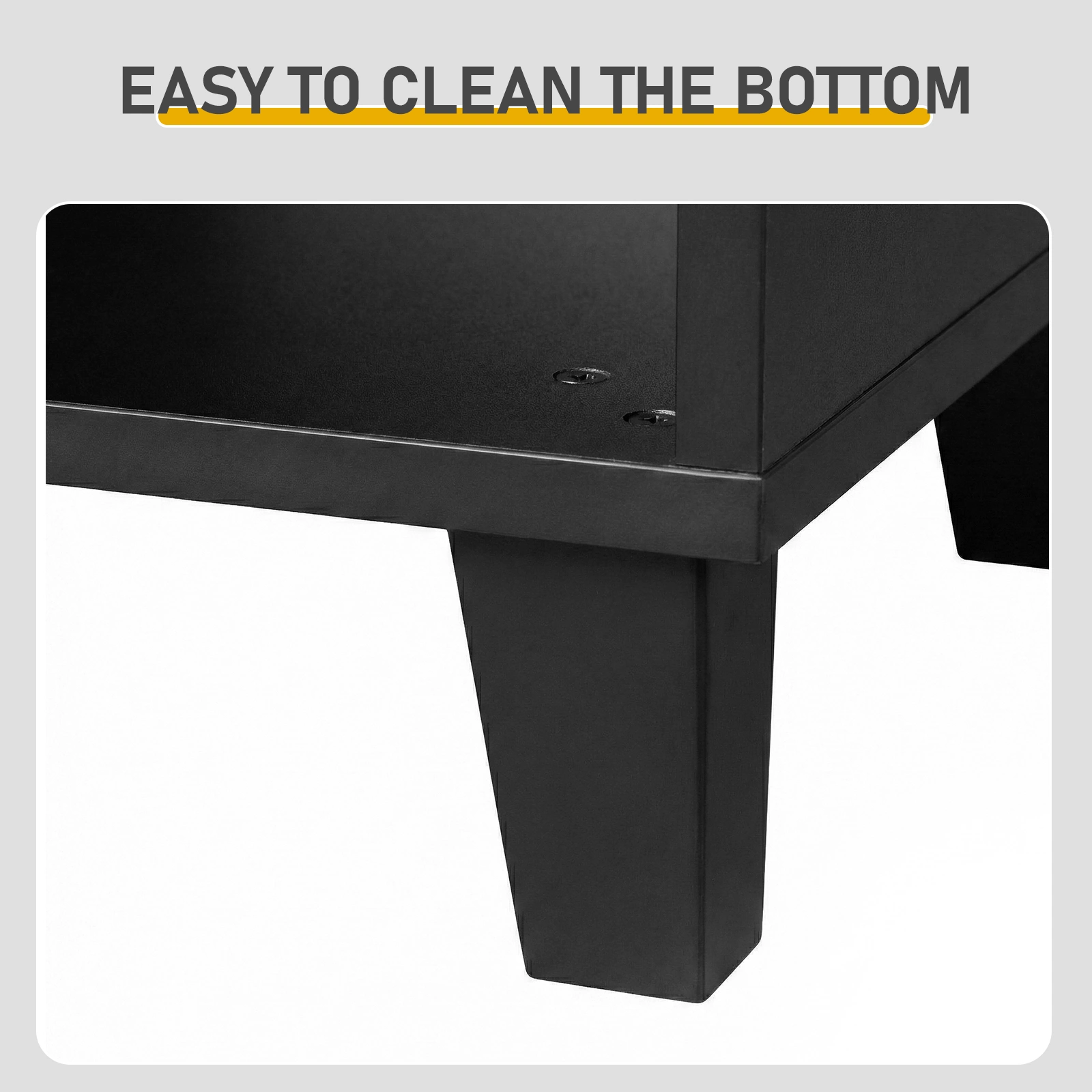 Shoe cabinet with 2 doors, 5 open compartments, and a tabletop with a back panel; made of MDF; 116*35.5*107cm; black view 6