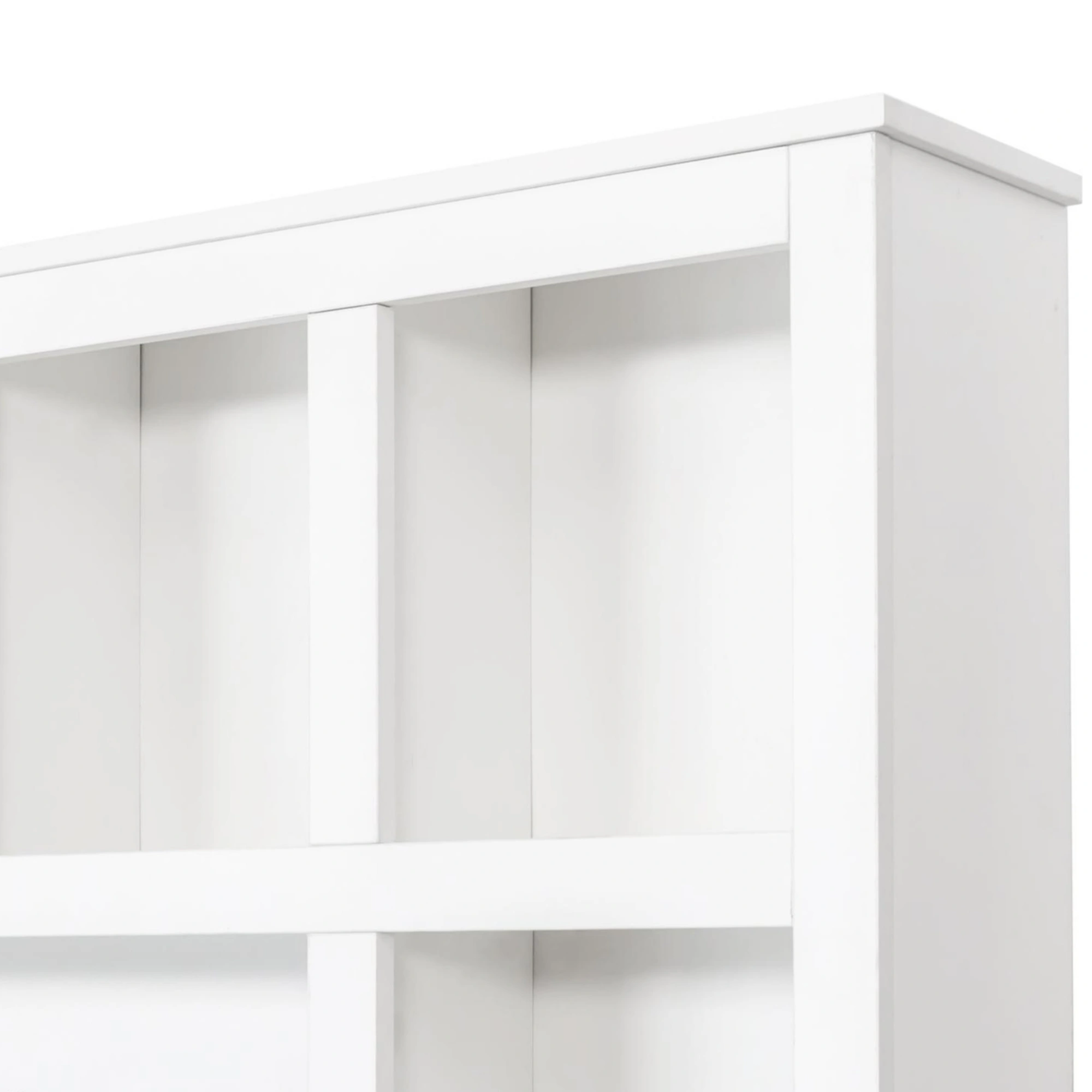 Farmhouse Hall Tree Bench with 6 Hooks, Entryway Storage Cabinet with Adjustable Shelves & Cubbies, White Shoe Bench for Mudroom Living Room, 76.7"H view 2