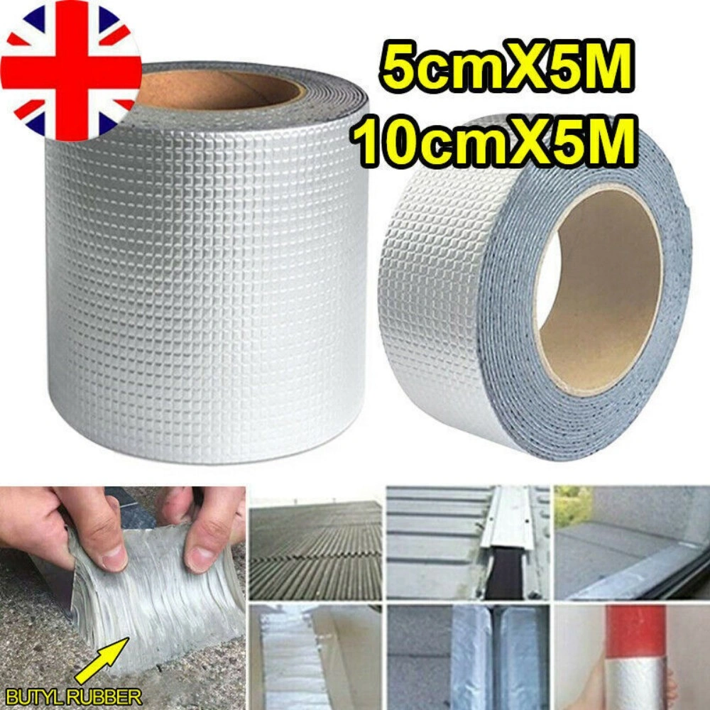 Super Waterproof Butyl Tape, 5m x 10cm x 1mm, Leak Repair Tape for Roof Pipe Adhesive Sealant view 2