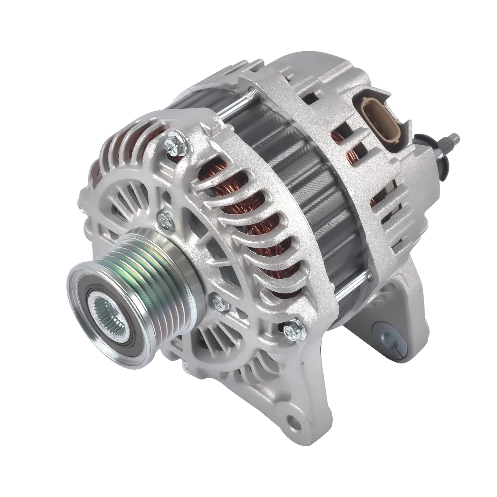 110A 12V Alternator with 6-Groove Clockise Fits for Nissan Juke 1.6L l4 GAS 2011-2017 231001KM1A view 2