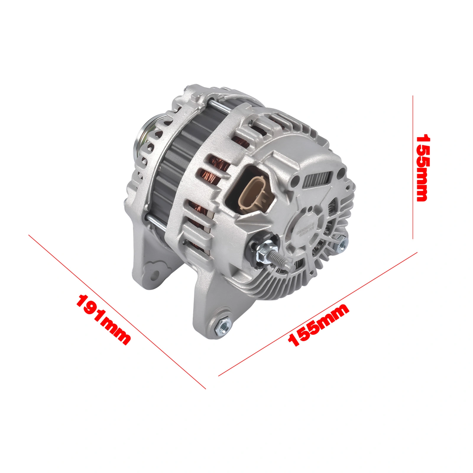 110A 12V Alternator with 6-Groove Clockise Fits for Nissan Juke 1.6L l4 GAS 2011-2017 231001KM1A view 4