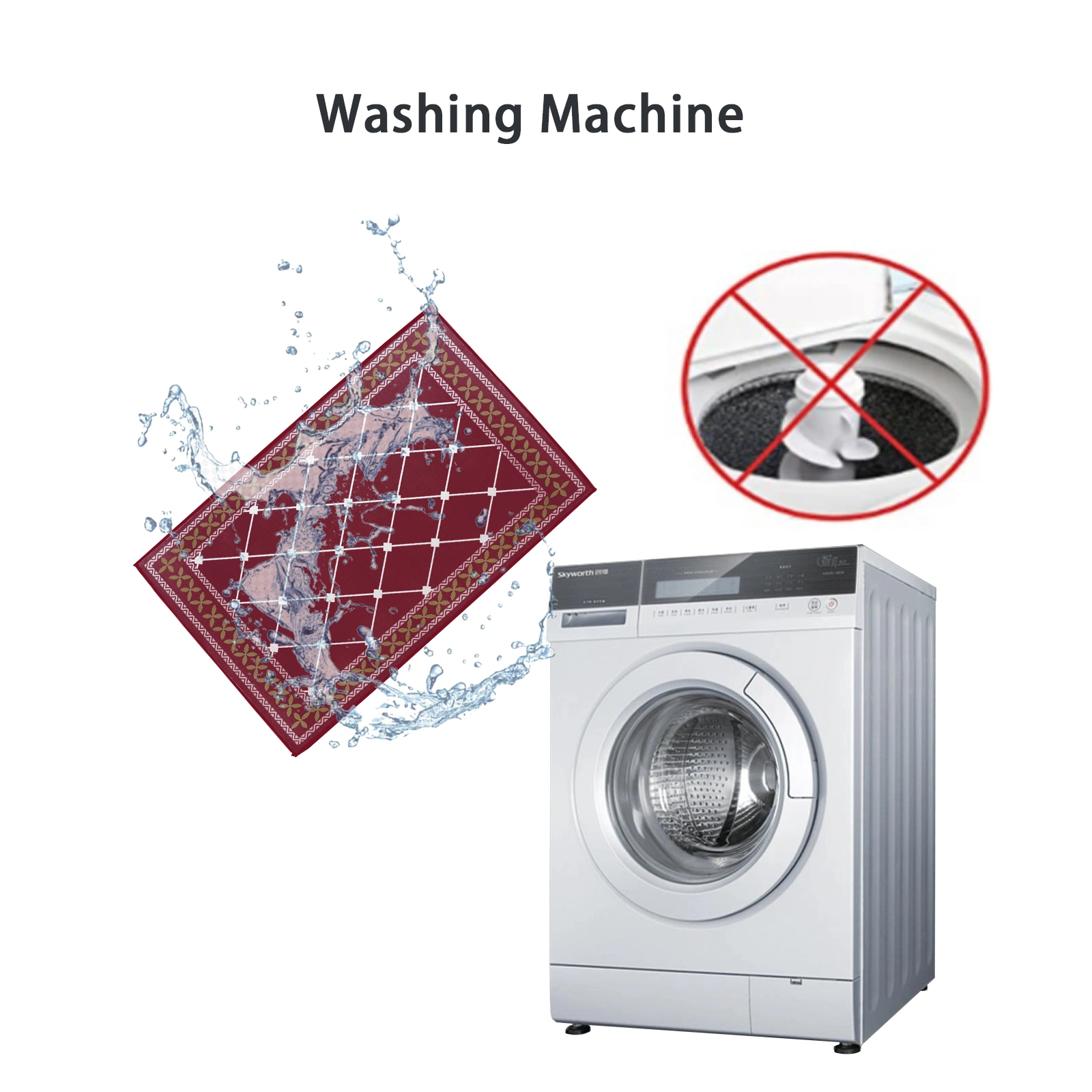 2pcs super absorbent bathroom mats - quick-drying anti-slip floor mats, soft and comfortable bathroom rugs, suitable for bathrooms, shower rooms, laundries, bedrooms, living rooms, door mats, kitchen mats view 3