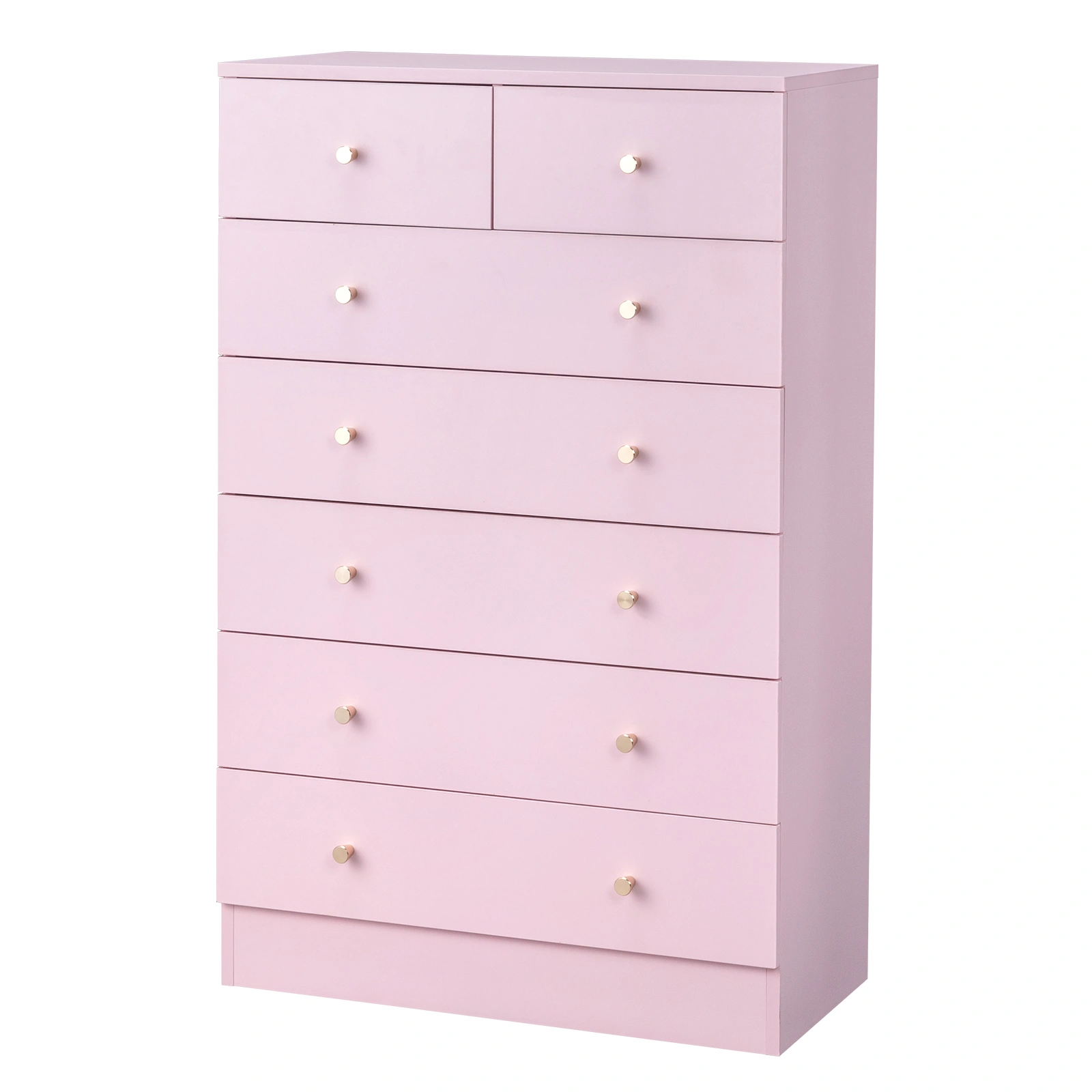 Modern Simple 7-Drawer Dresser Pink view 14