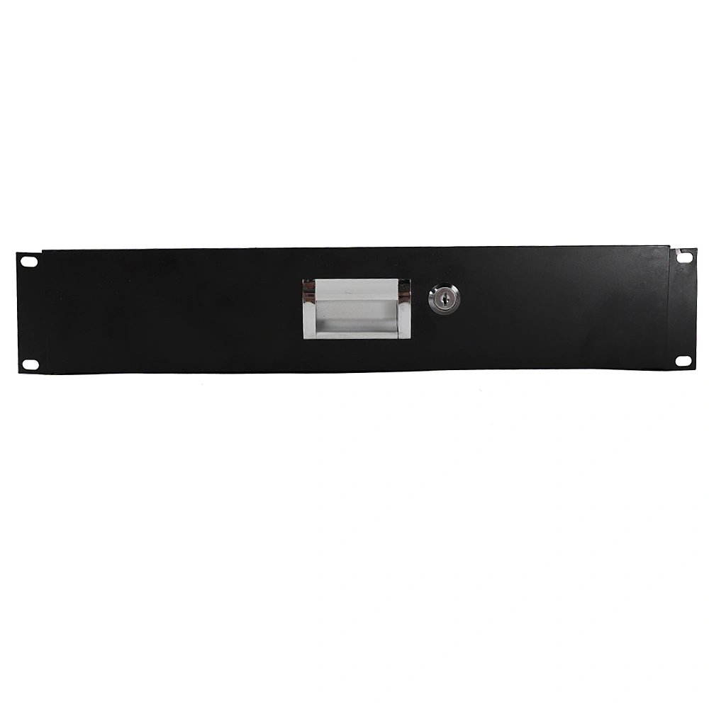 19" 2U Steel Plate DJ Drawer Equipment Cabinet with Keys Black view 5
