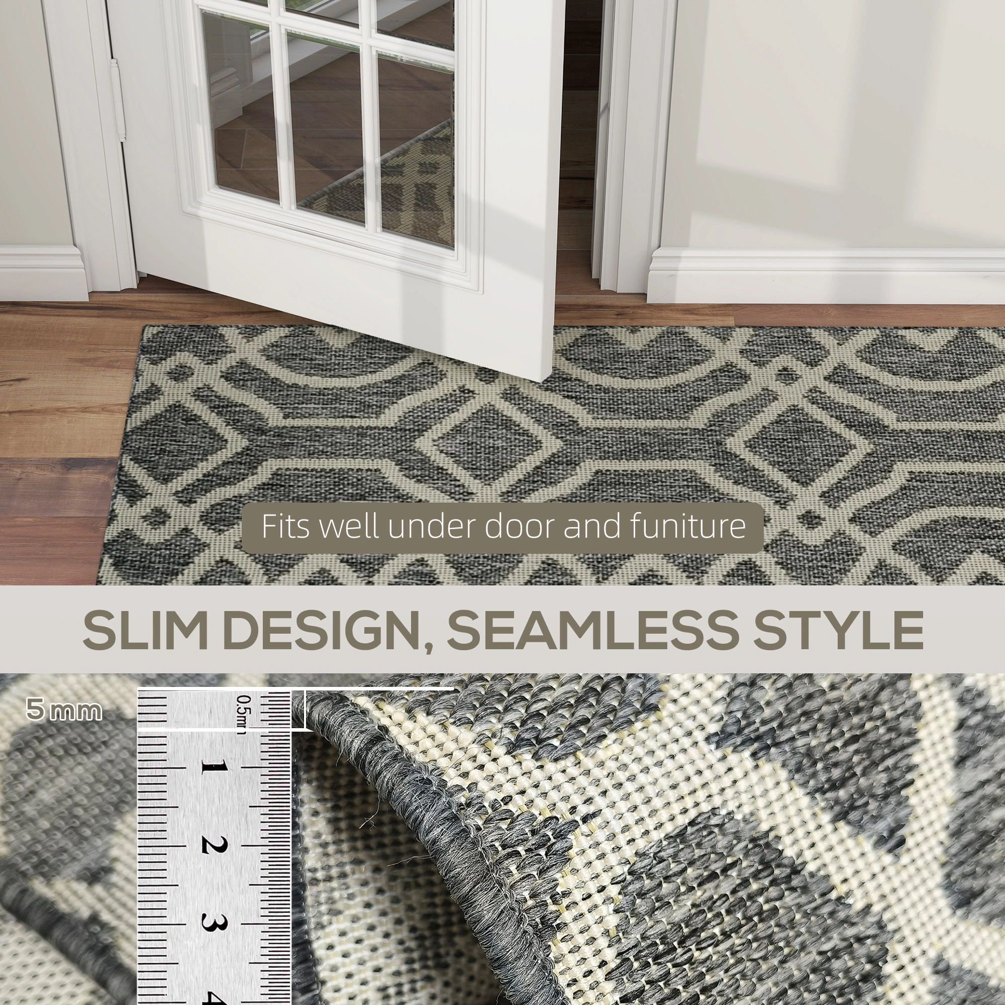 Luxury Soft Area Rug Non Slip Indoor Living Room Bedroom Hallway Decorative Floor Mat with Modern Geometric Pattern view 5