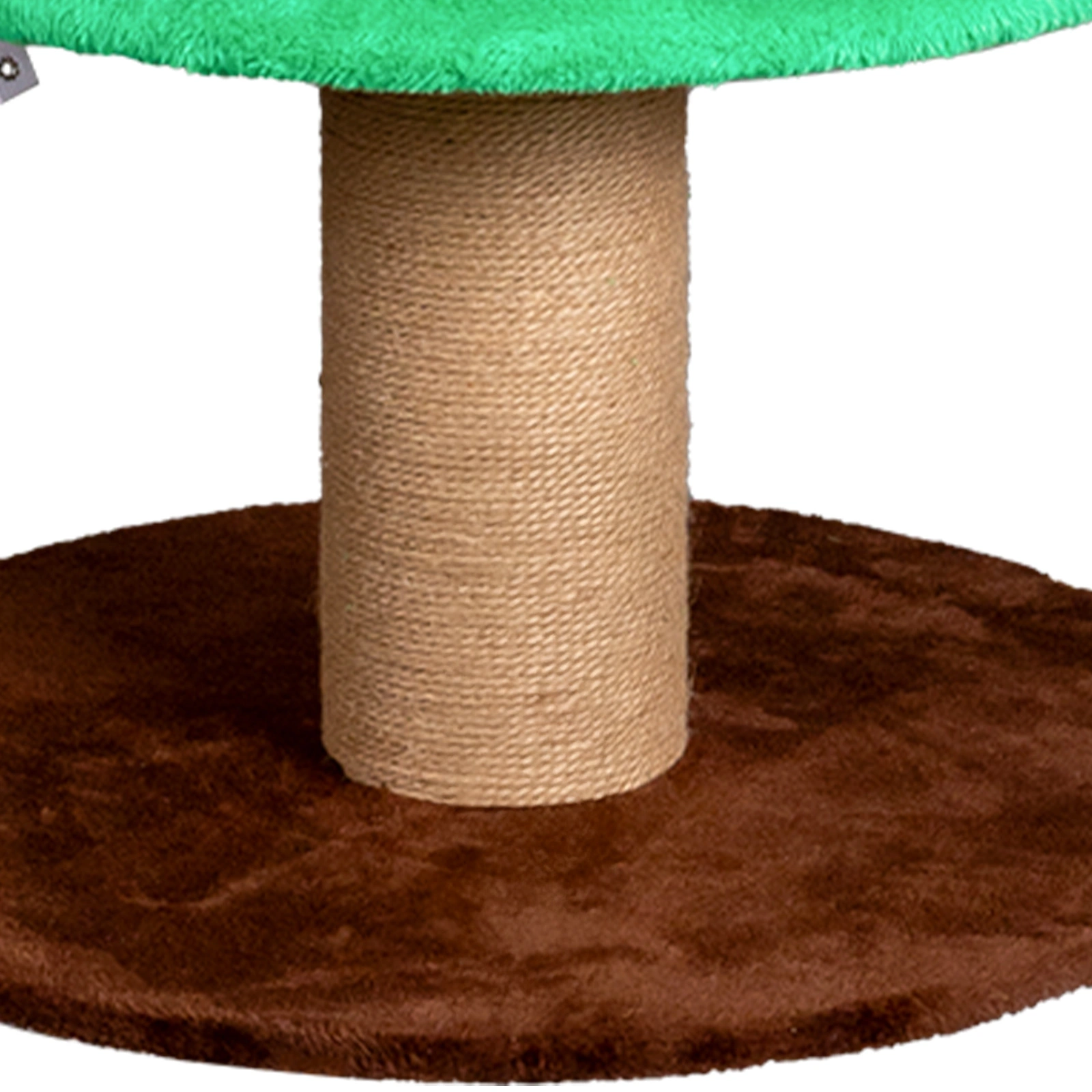 59in Large Tall Christmas Tree Cat Tower with 2 Cat Condos & Scratching Post, Soft Fleece Cat Tree with Teaser Toy & Sturdy Base & Built-in Openings for Indoor Cats, Green view 13
