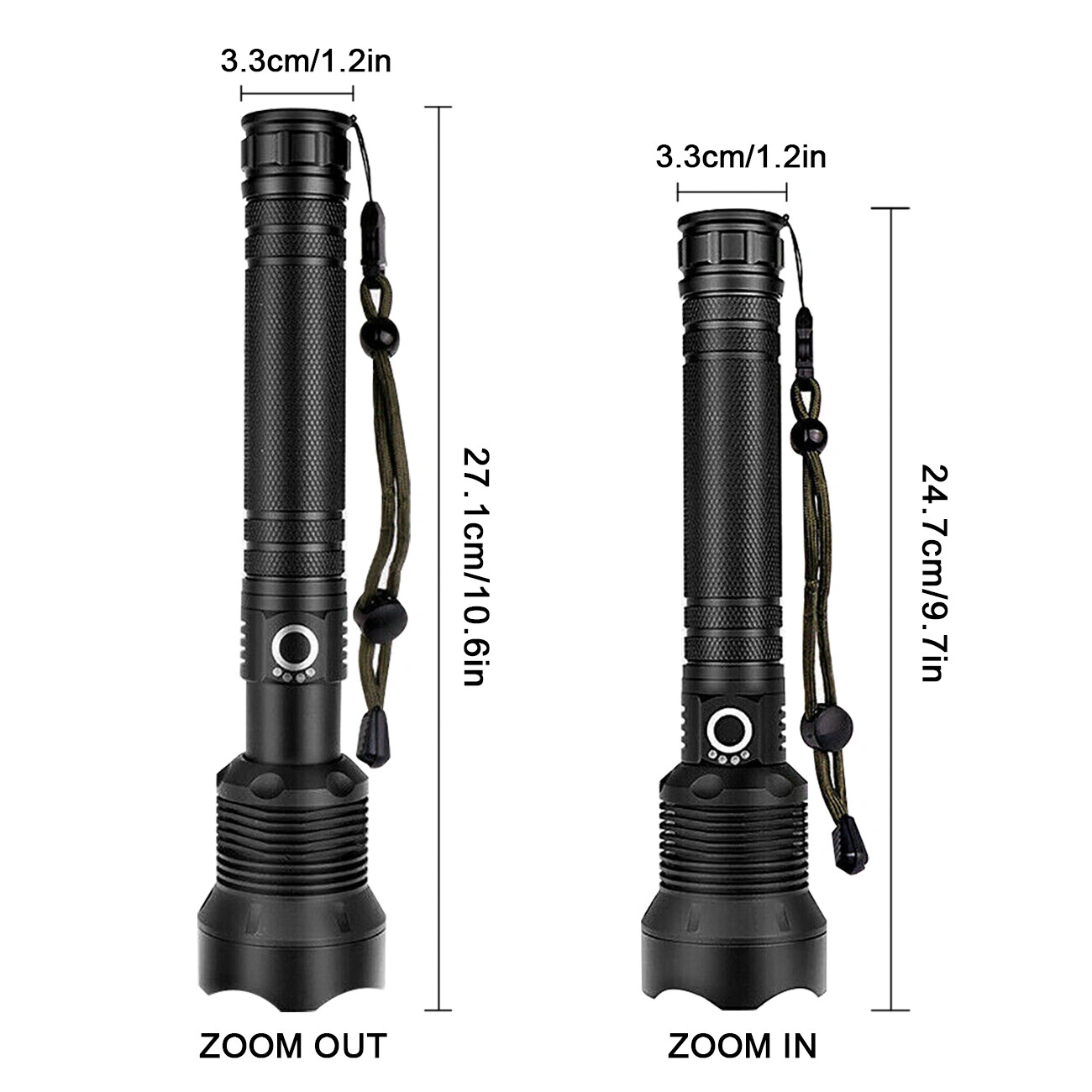 USB Rechargeable LED Flashlight 3 Lighting Modes, Outdoor Camping Hiking Work Light view 3