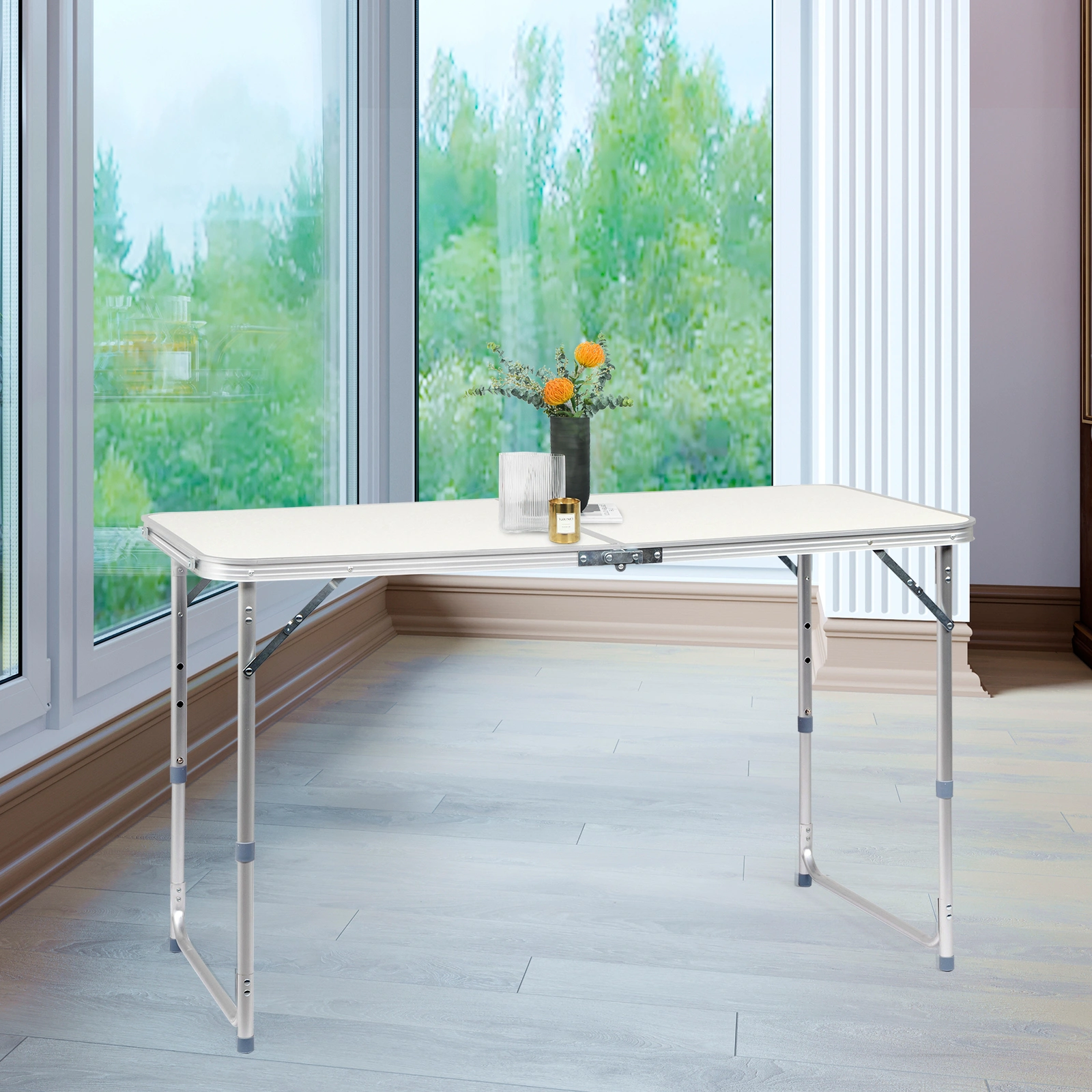 120 x 60 x 70 4Ft Portable Multipurpose Folding Table White view 31